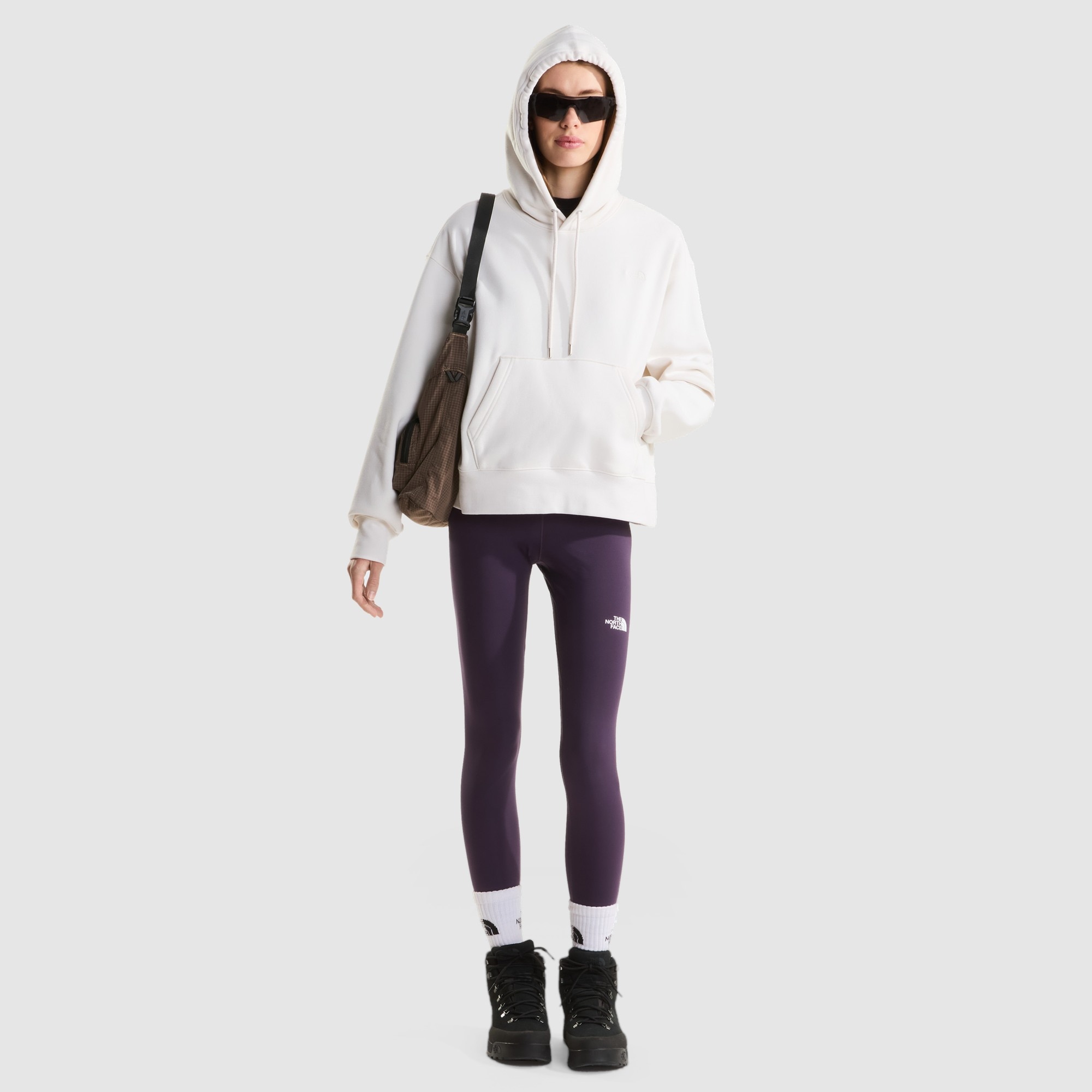 Imagen 2 de Sudadera con capucha de corte recto y holgado con cuello redondo para mujer TNF™ Essential para mujer The North Face - Blanco Blanco