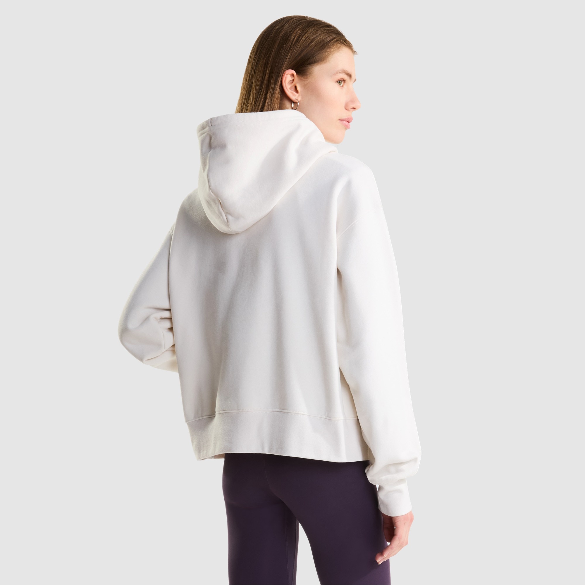 Imagen 3 de Sudadera con capucha de corte recto y holgado con cuello redondo para mujer TNF™ Essential para mujer The North Face - Blanco Blanco