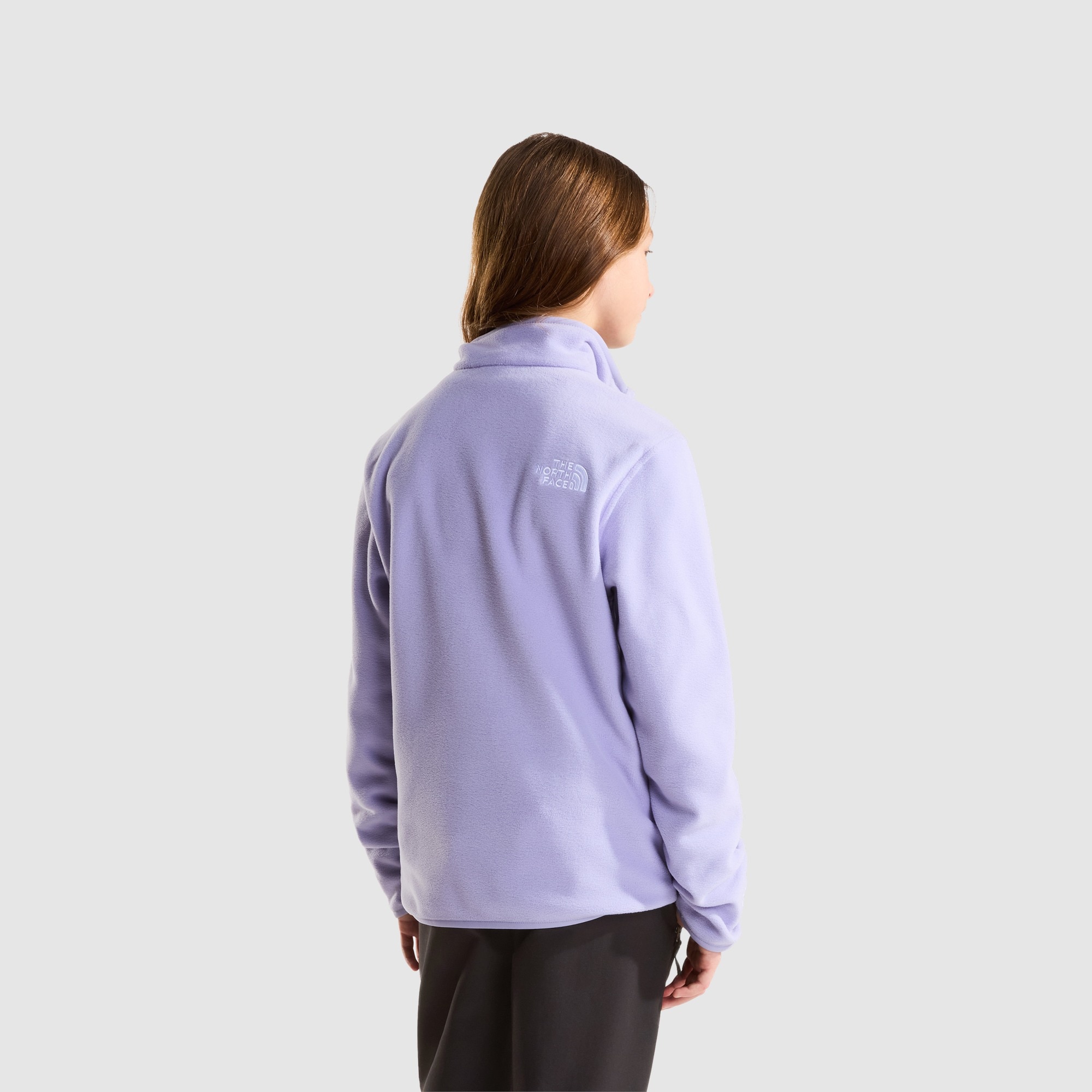 Forro polar con cremallera de 1/4 de niños Glacier The North Face - Morado pastel Morado pastel-3