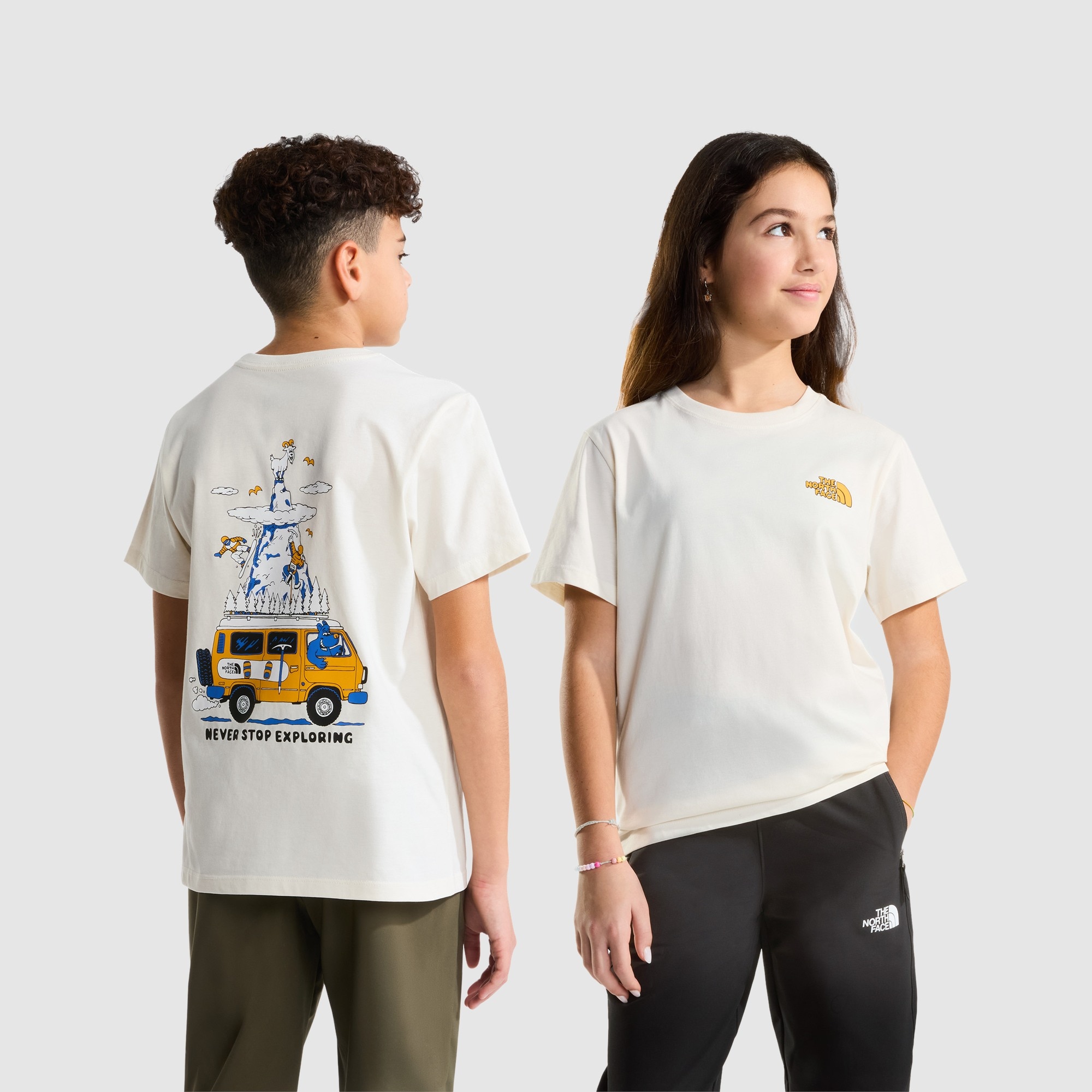 Imagen 0 de Camiseta recta con estampado gráfico para niño Outdoor The North Face Blanco Anticuario