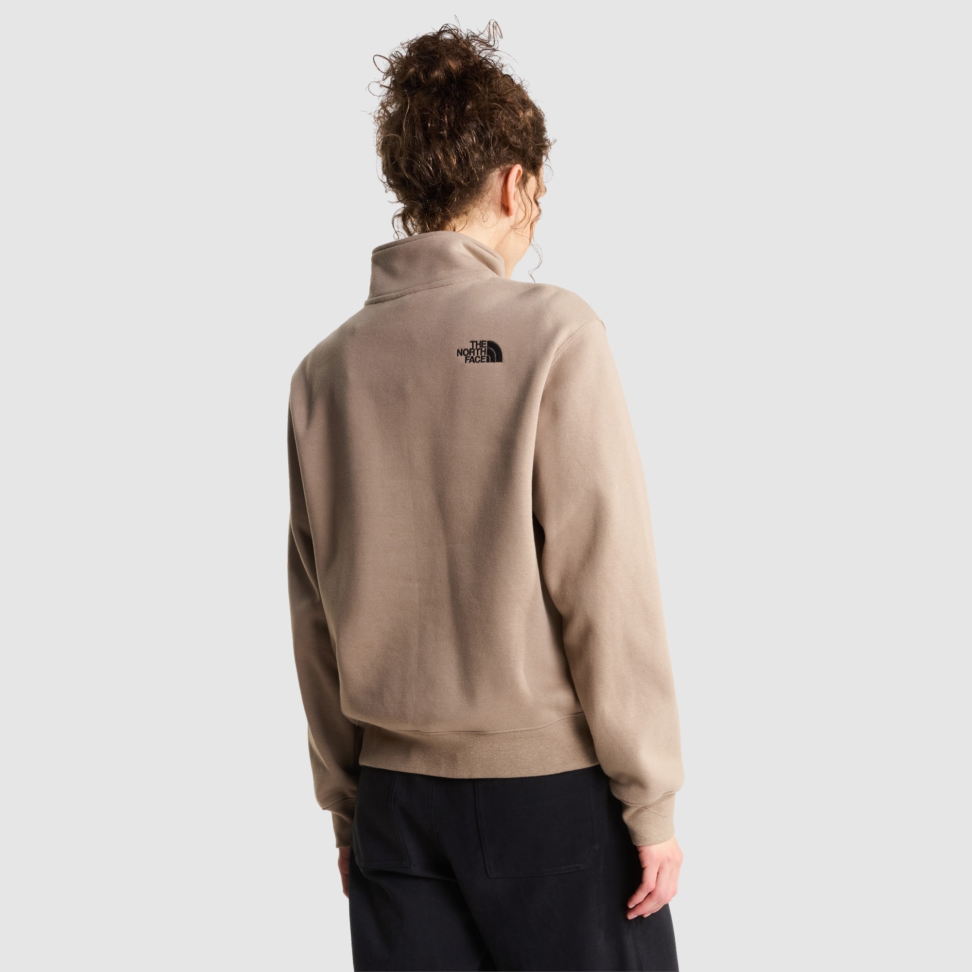 Sudadera holgada con cremallera de 1/4 y bordado gráfico para mujer Ski The North Face - Marrón claro Marrón claro-3