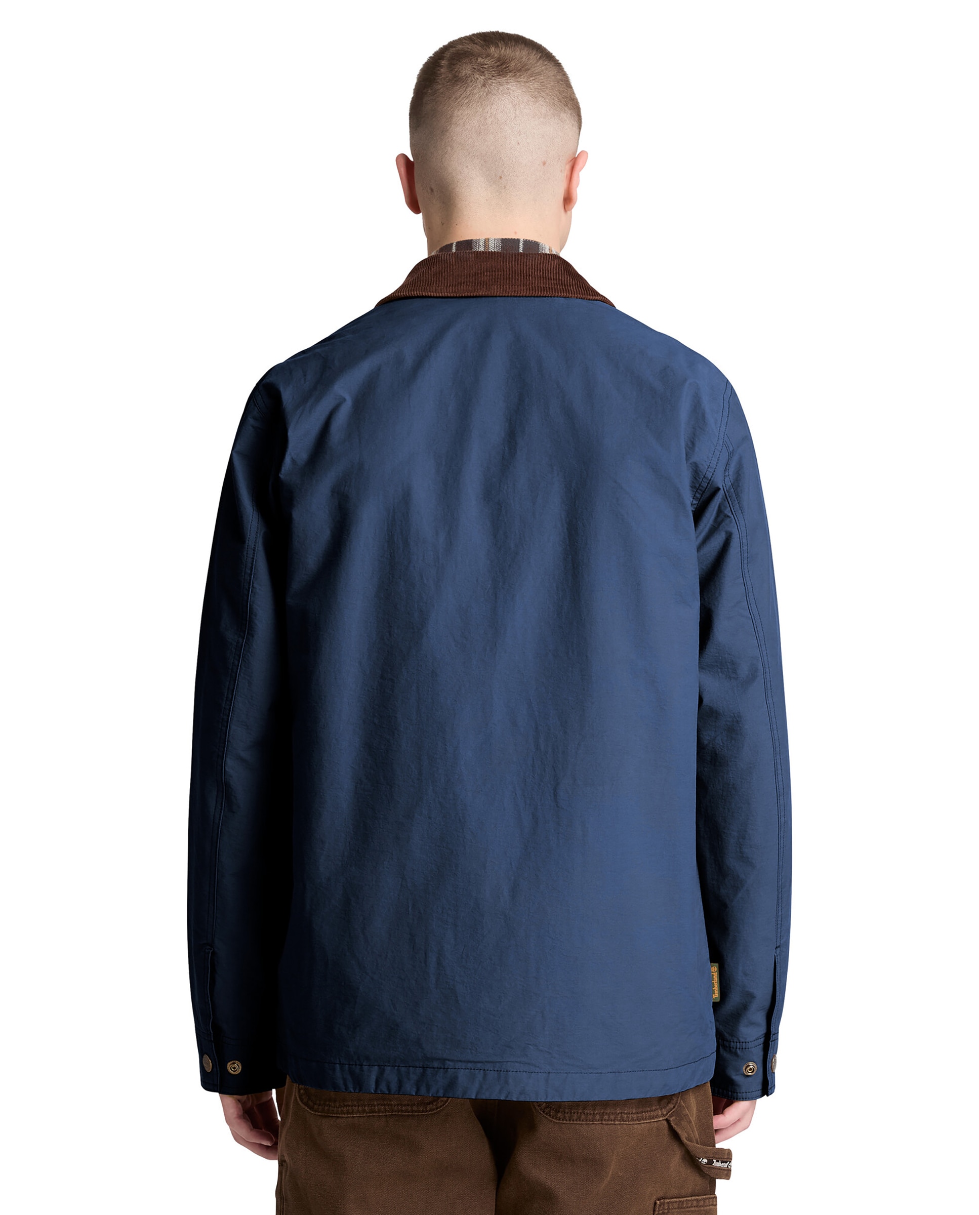 Chaqueta de hombre repelente al agua con cuello de pana en contraste y prácticos bolsillos frontales - Timberland - Azul Azul-4