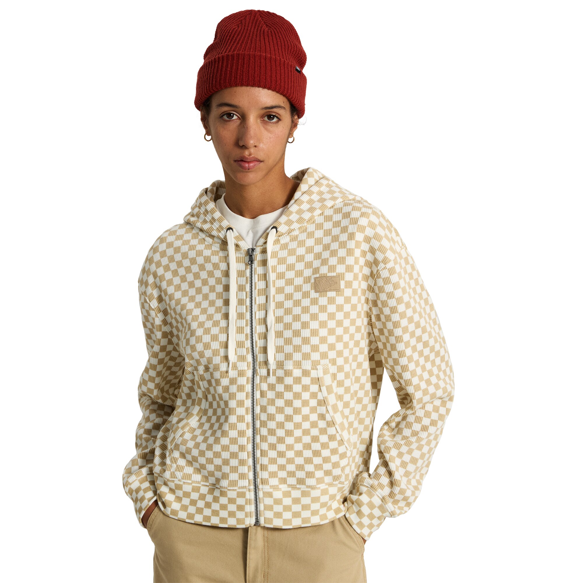 Imagen 3 de Sudadera de mujer Pierce Shrunken Full Zip Vans - Blanco roto Blanco roto