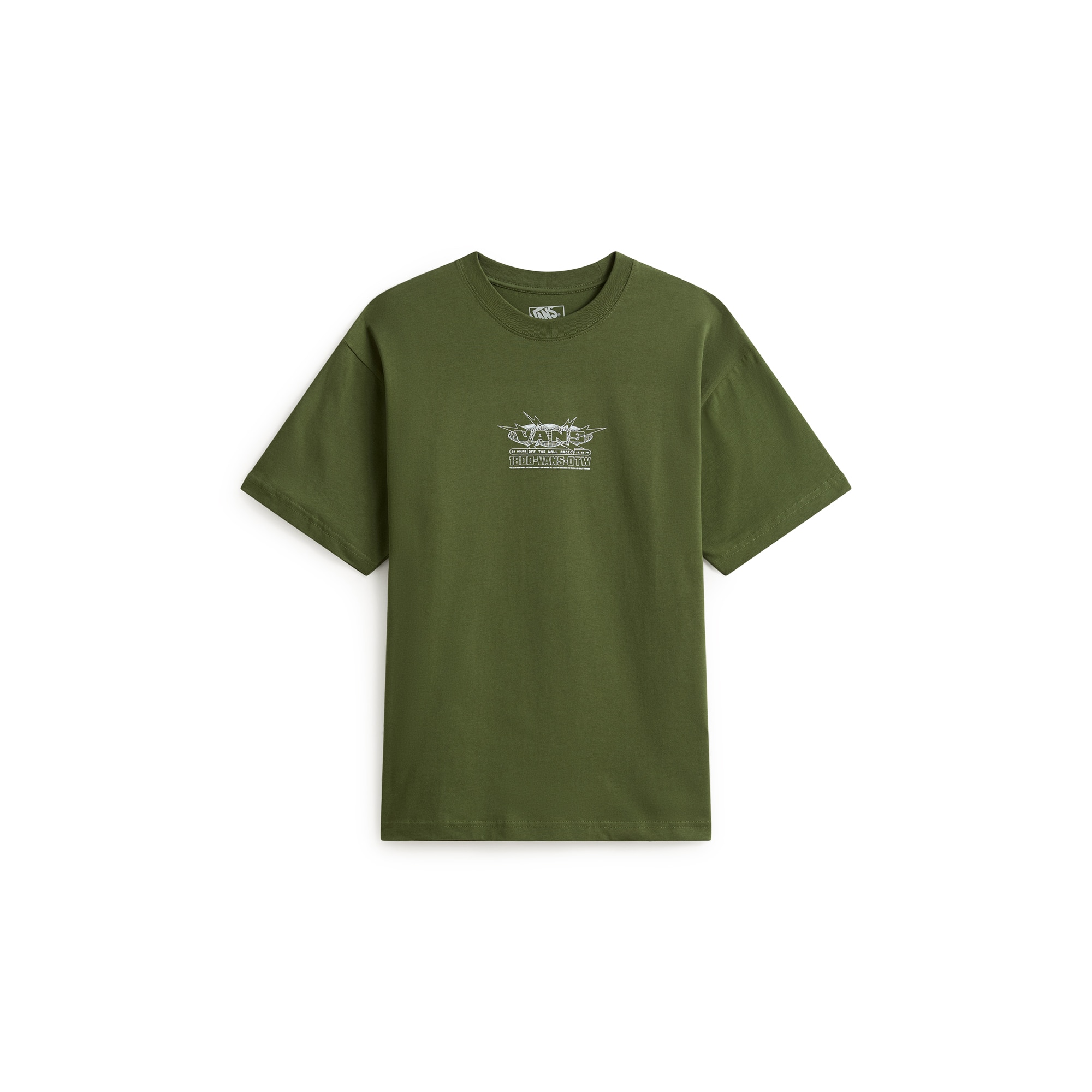 Vans Camiseta de hombre Hotline Radio SS Tee Verde militar