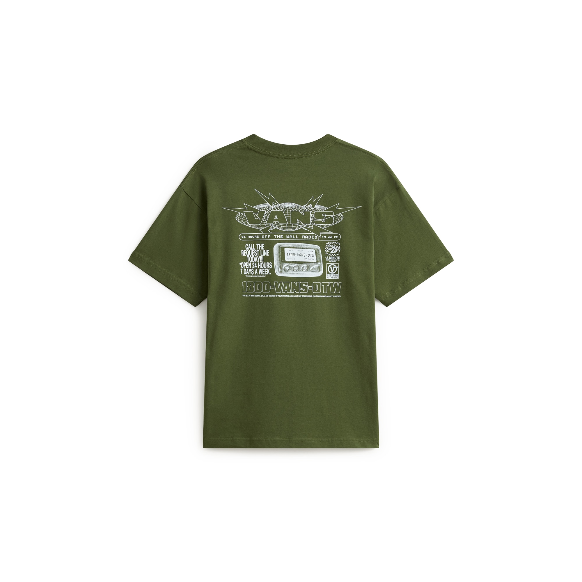Imagen 2 de Camiseta de hombre Vans Hotline Radio SS Tee Vans - Verde militar Verde militar