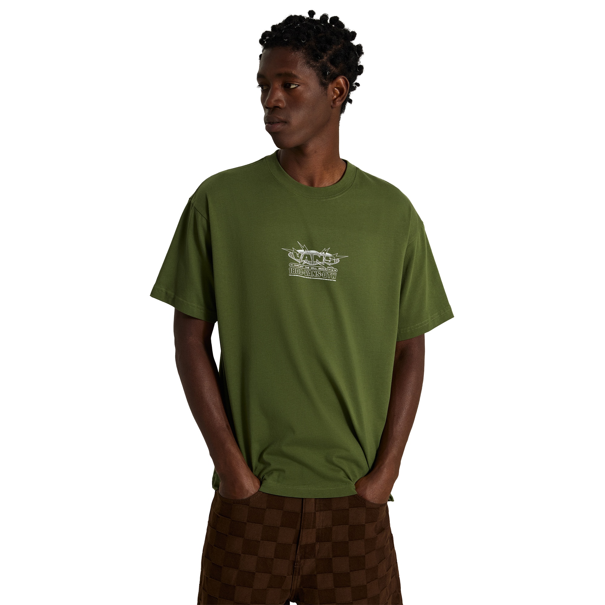 Imagen 3 de Camiseta de hombre Vans Hotline Radio SS Tee Vans - Verde militar Verde militar