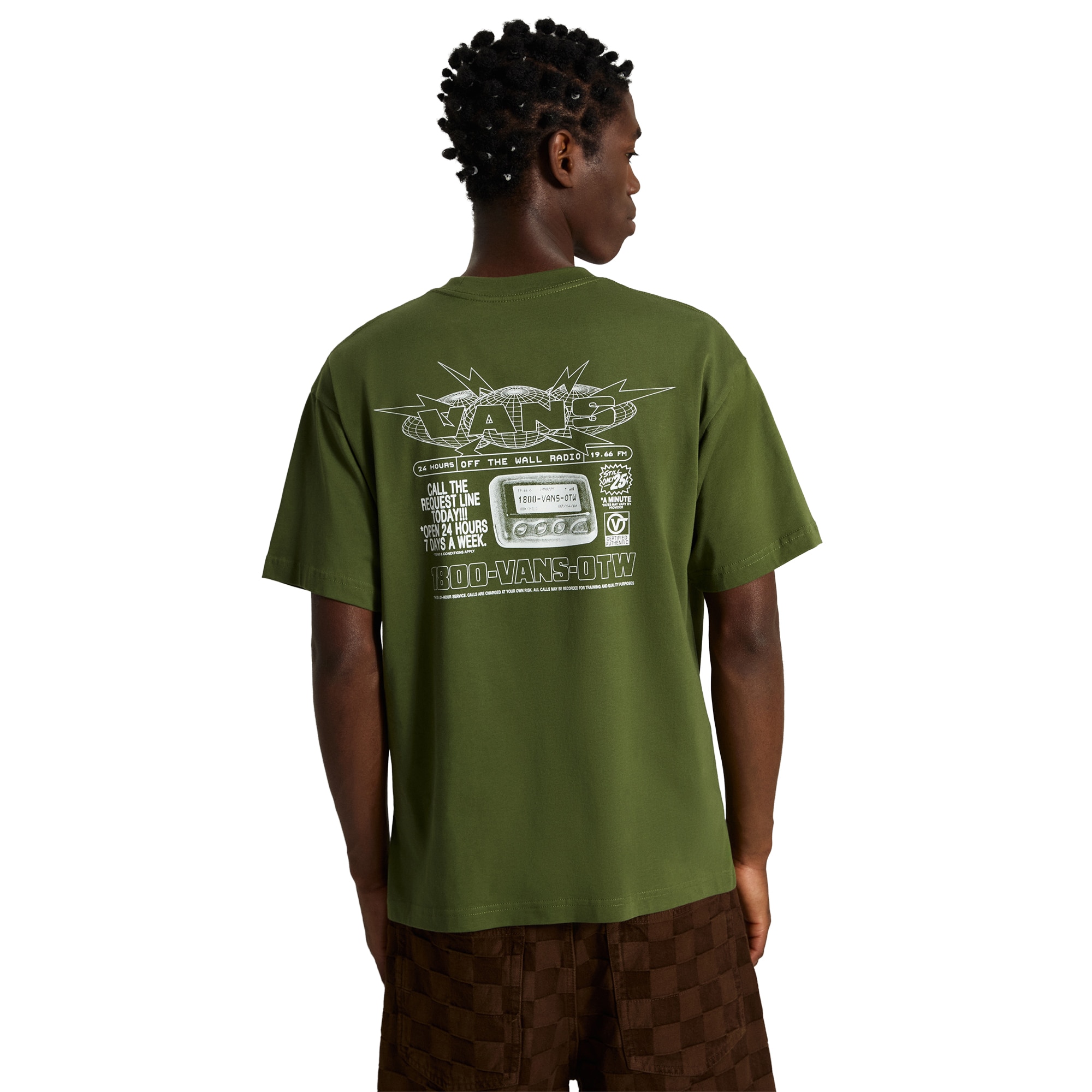 Imagen 5 de Camiseta de hombre Vans Hotline Radio SS Tee Vans - Verde militar Verde militar