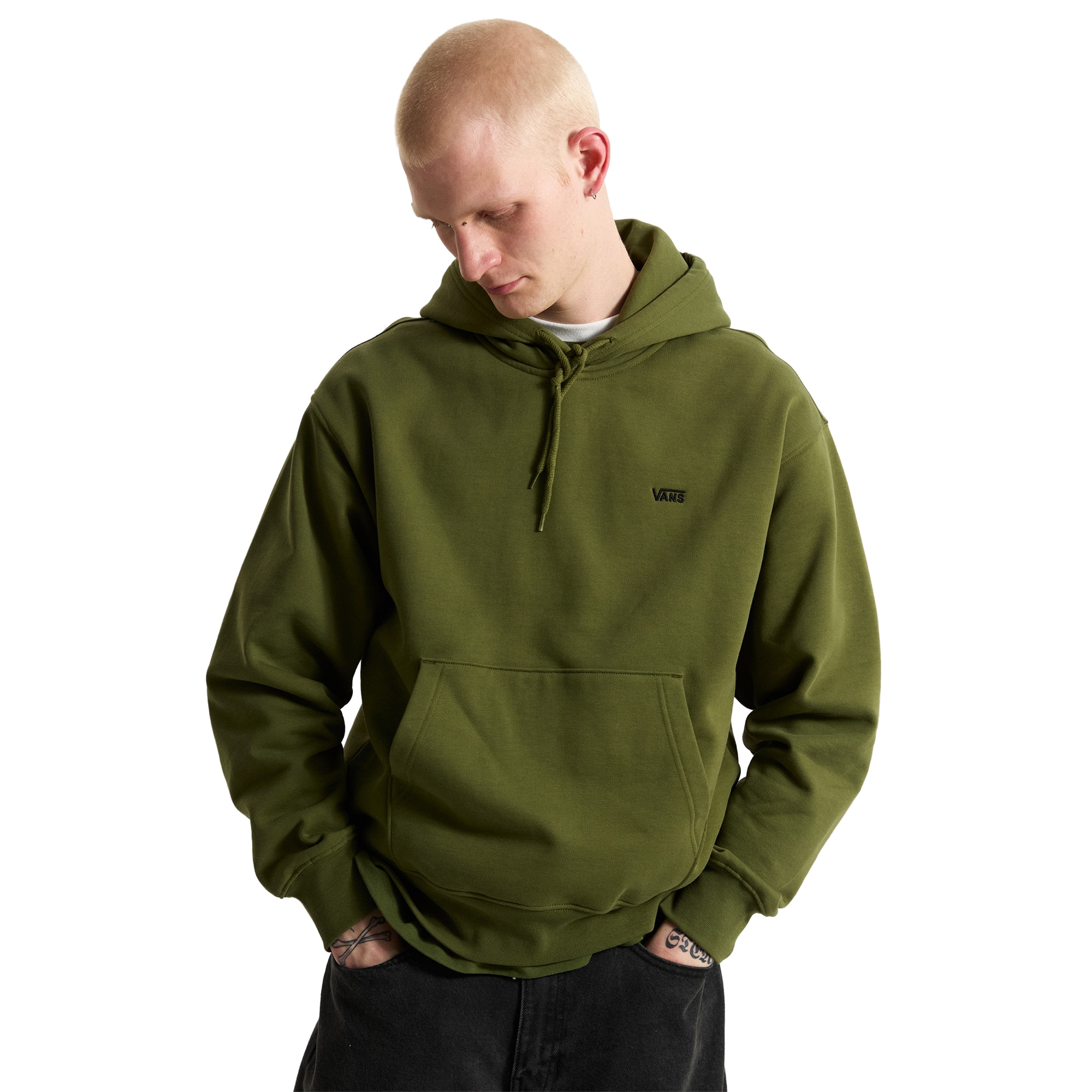 Sudadera de hombre Left Chest II Pullover Vans - Verde militar Verde militar-3