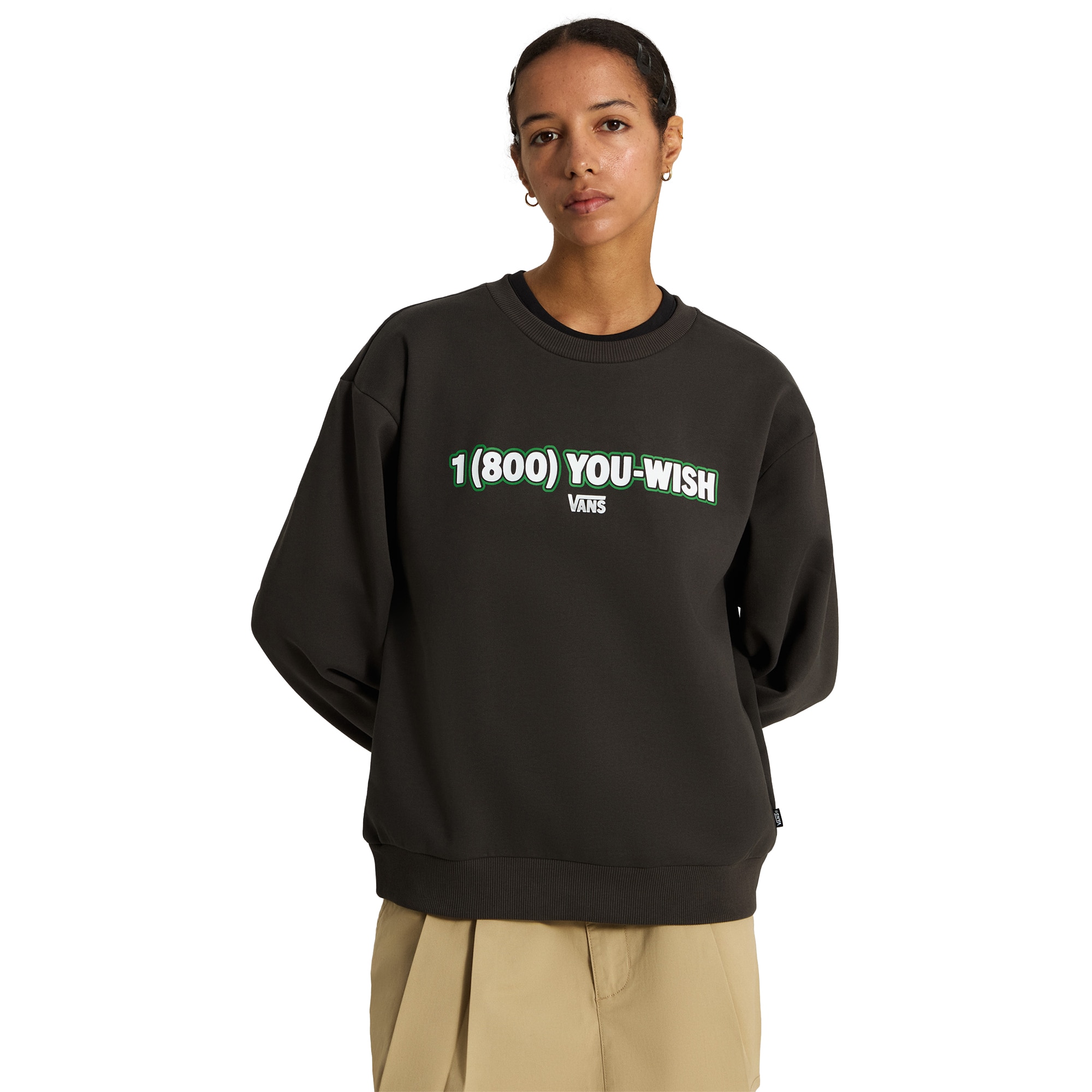 Imagen 3 de Sudadera de mujer You Wish Crew Vans - Negro mate Negro mate