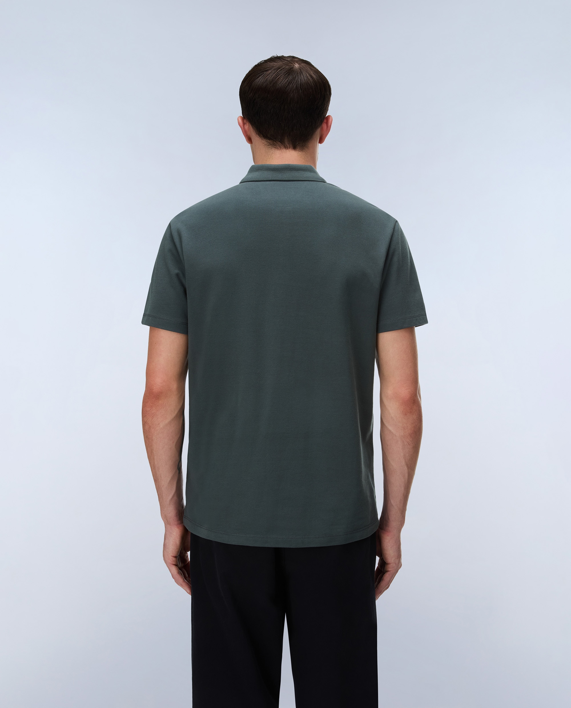Polo de piqué y manga corta de hombre ealis de corte regular - Napapijri - Verde grisáceo Verde grisáceo-2