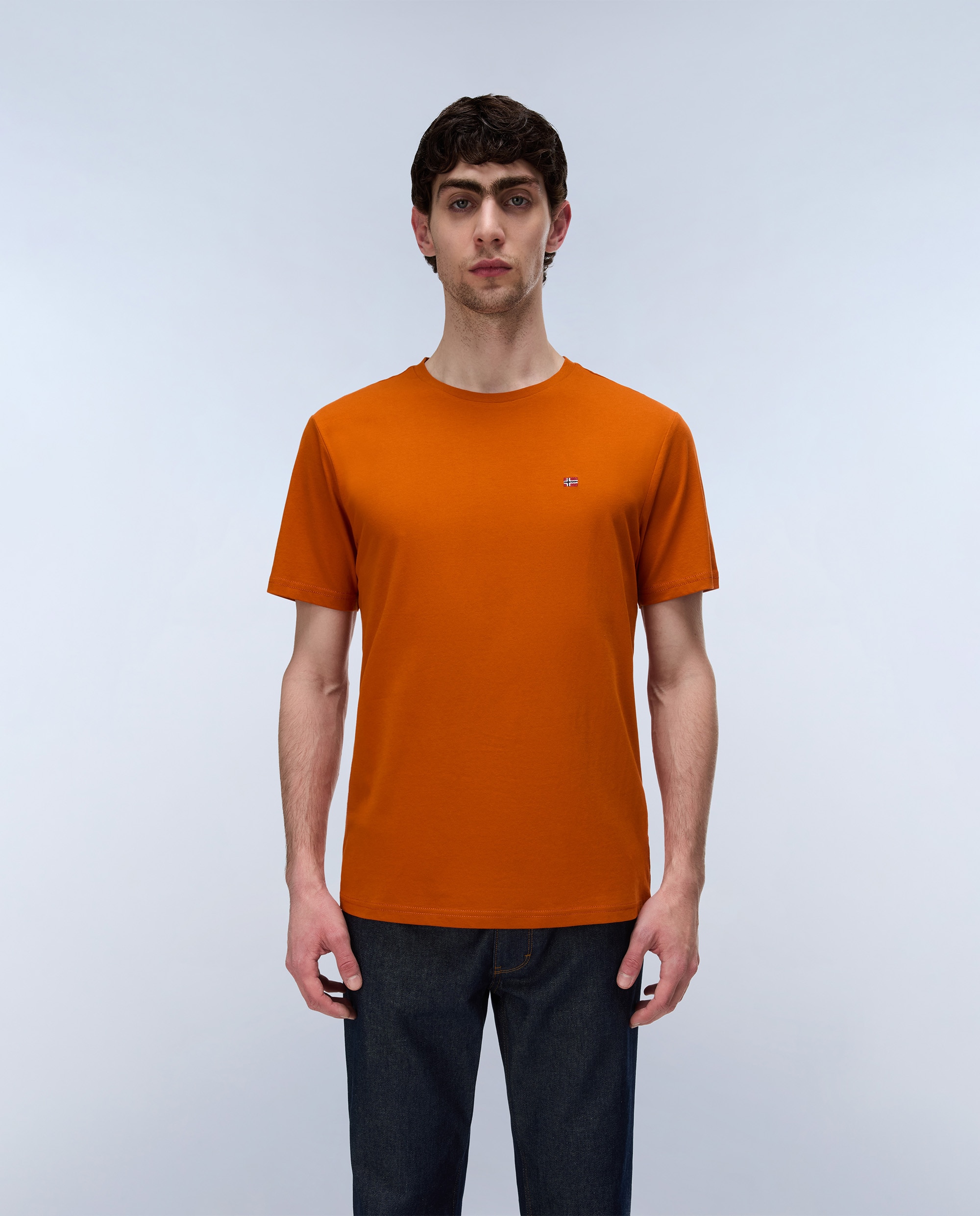 Camiseta de hombre salis de manga corta - Napapijri - Naranja Naranja-1