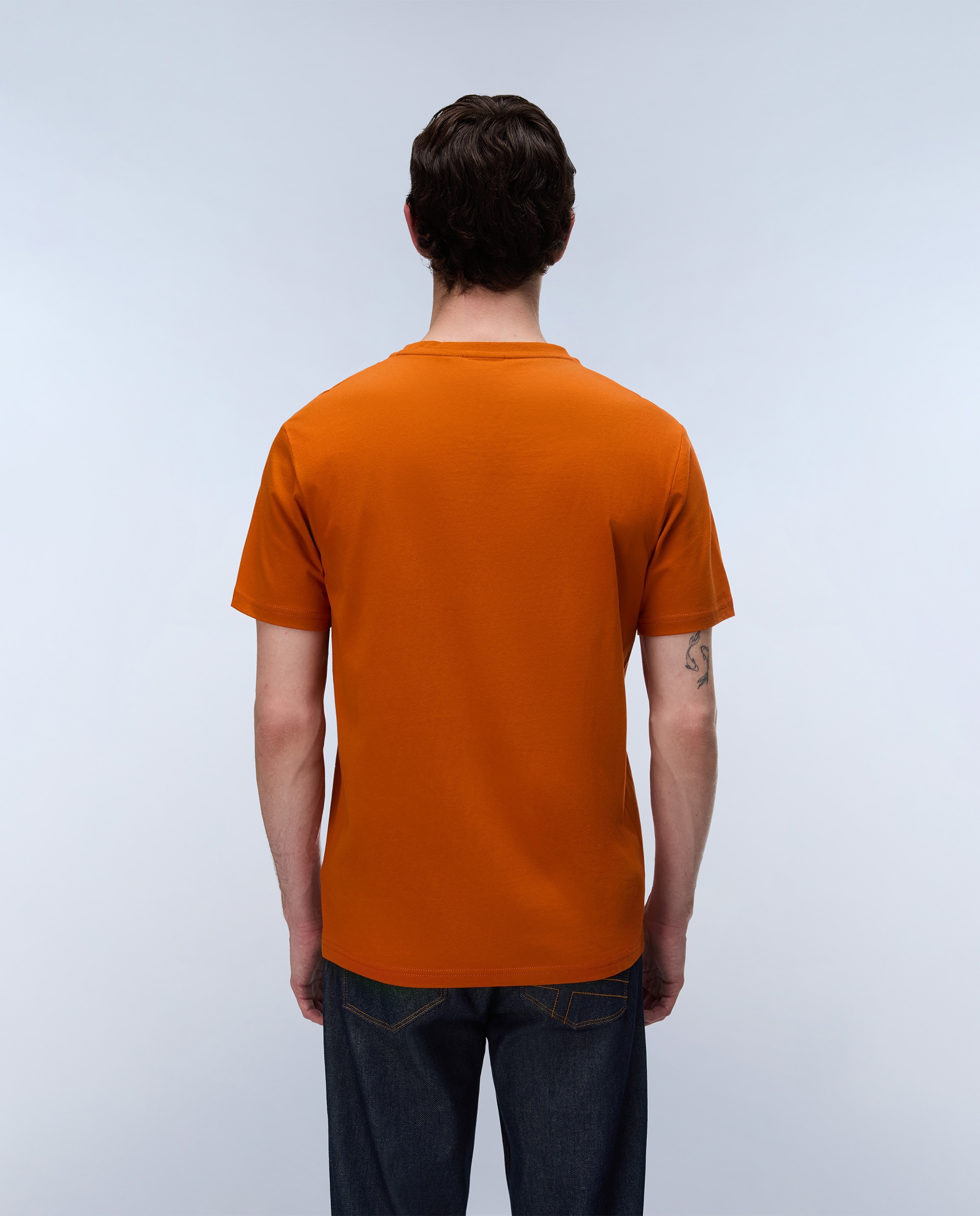 Camiseta de hombre salis de manga corta - Napapijri - Naranja Naranja-2