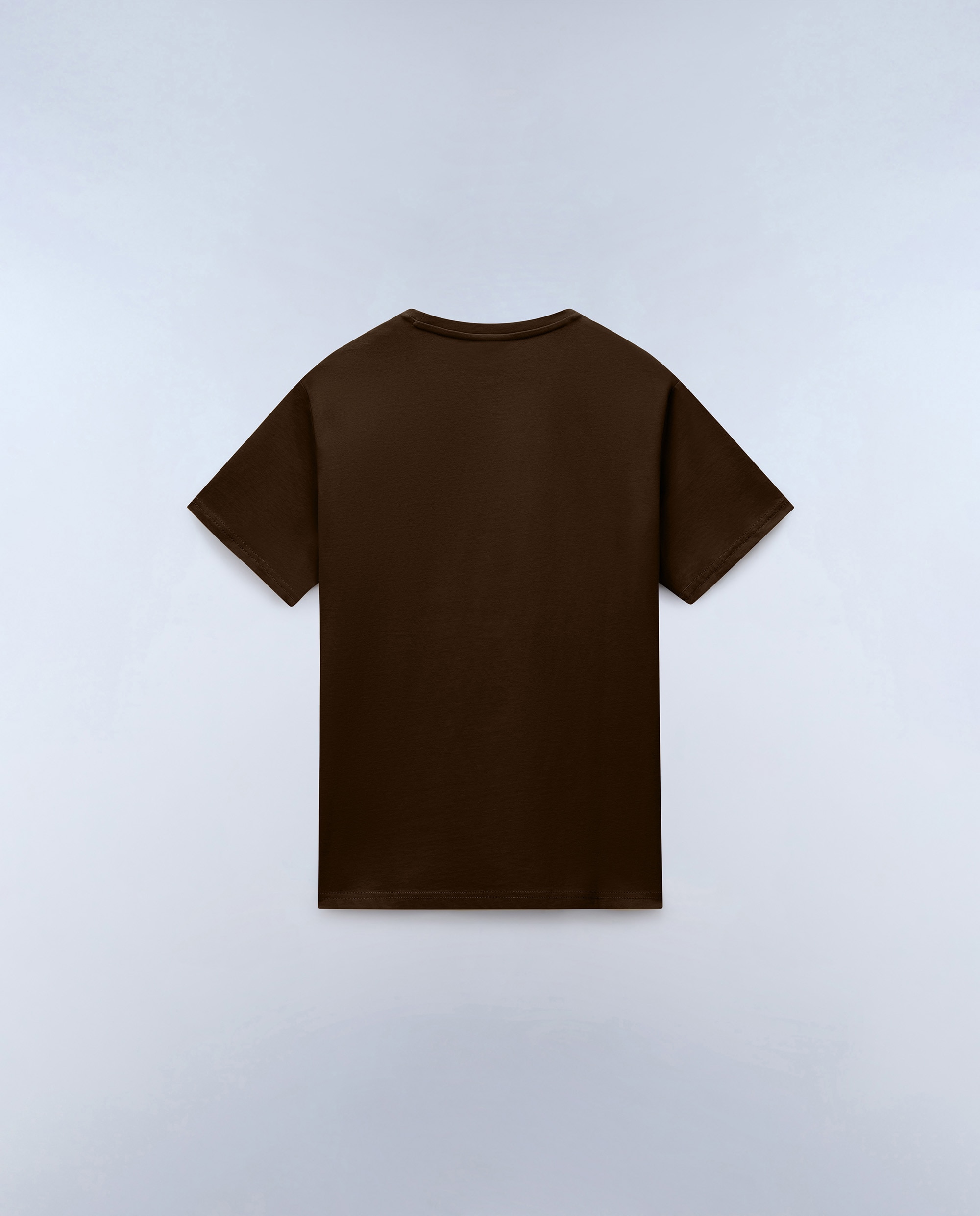 Camiseta de algodón de hombre salis de manga corta - Napapijri - Marrón chocolate Marrón chocolate-4
