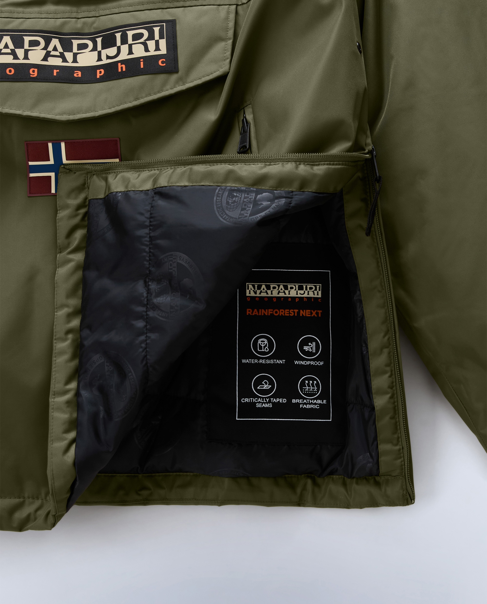 Imagen 7 de Parka de hombre rainforest next alcolchada - Napapijri - Verde Oliva Verde Oliva
