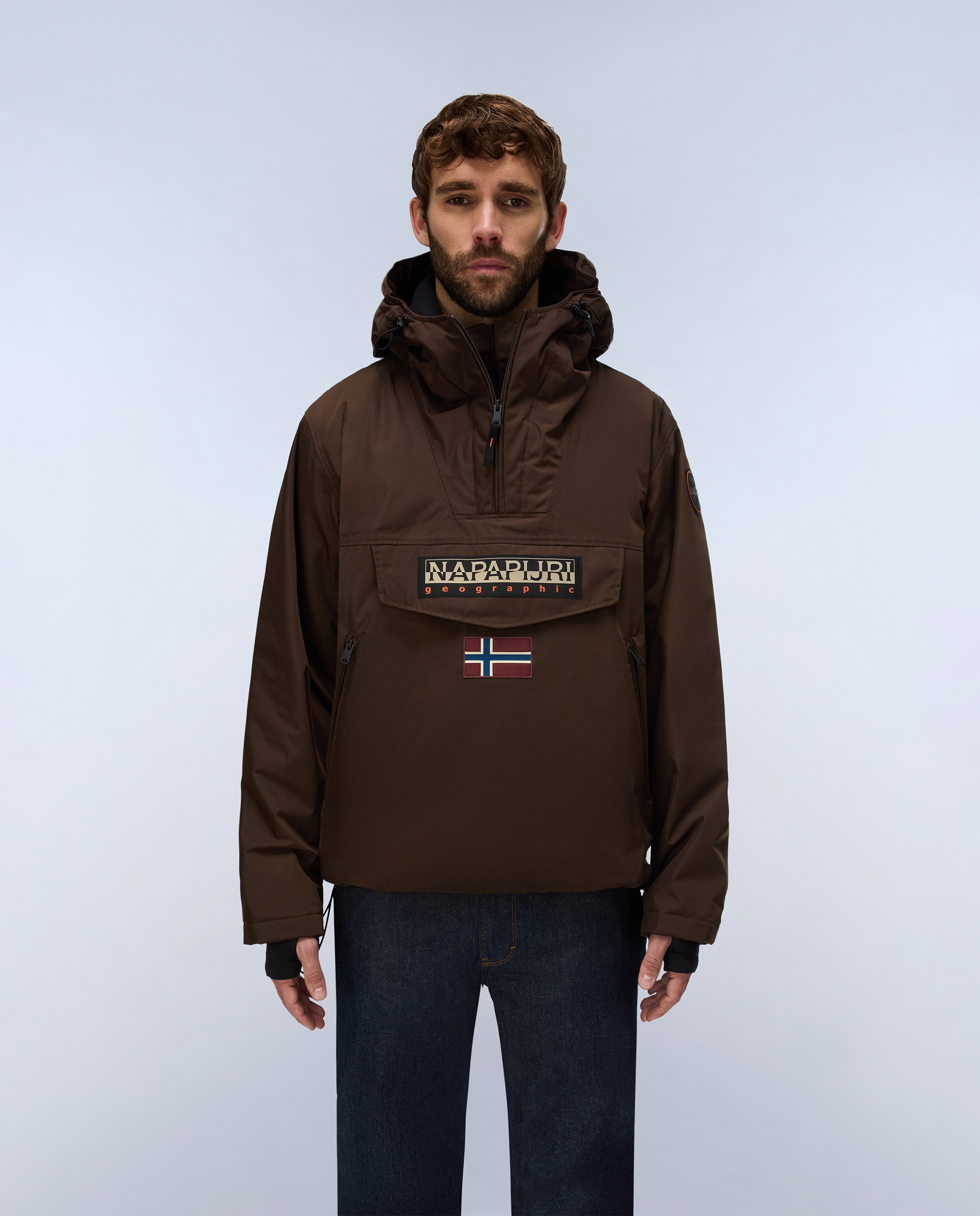 Imagen 2 de Parka de hombre rainforest next con capucha e impermeable - Napapijri - Marrón chocolate Marrón chocolate