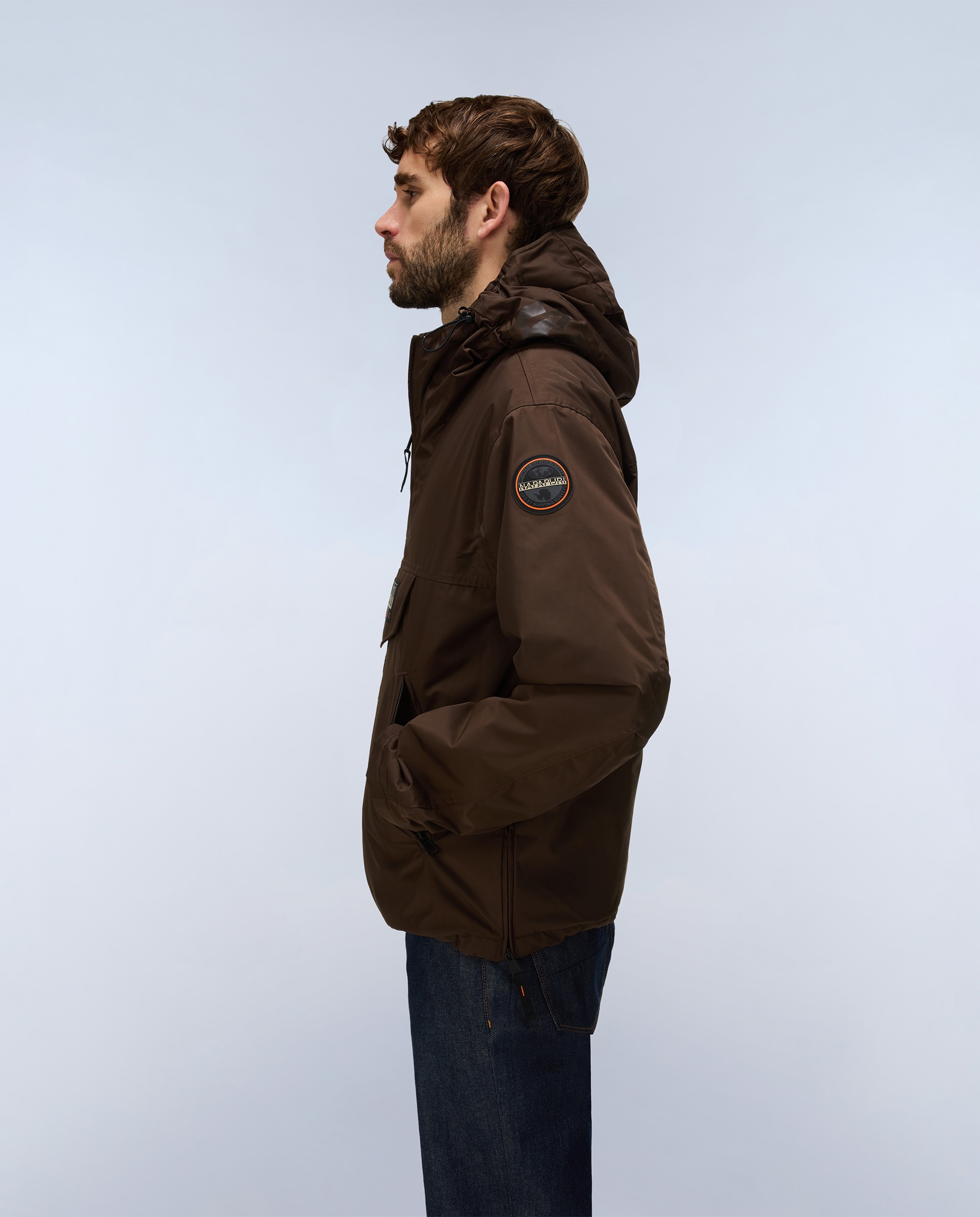 Imagen 3 de Parka de hombre rainforest next con capucha e impermeable - Napapijri - Marrón chocolate Marrón chocolate