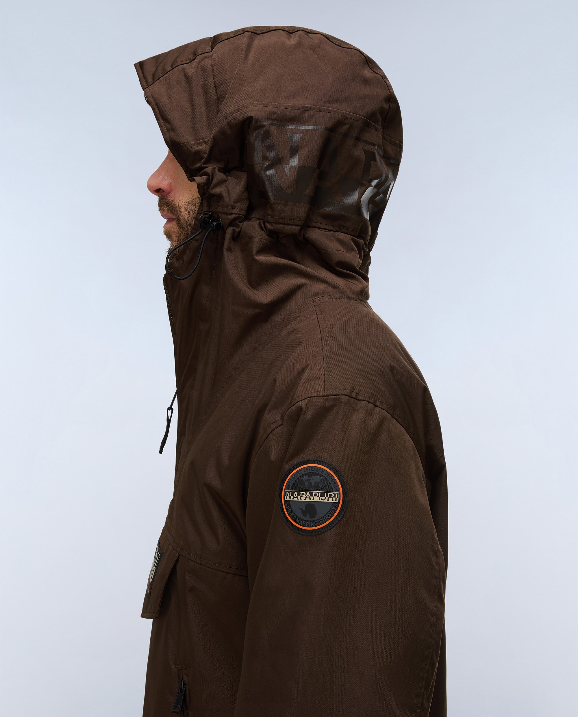 Imagen 4 de Parka de hombre rainforest next con capucha e impermeable - Napapijri - Marrón chocolate Marrón chocolate