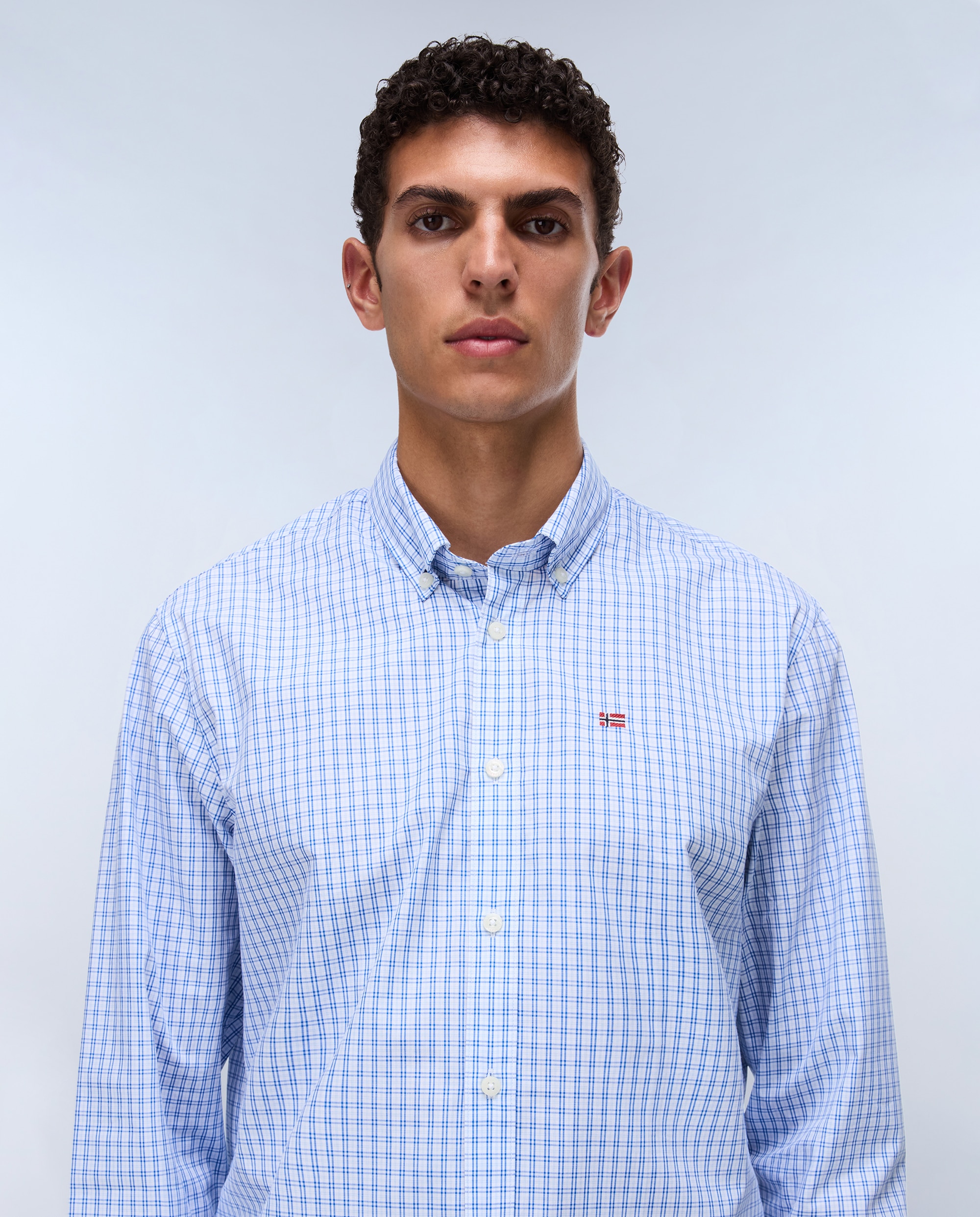 Imagen 0 de Camisa en popelin de hombre terra de manga larga Azul