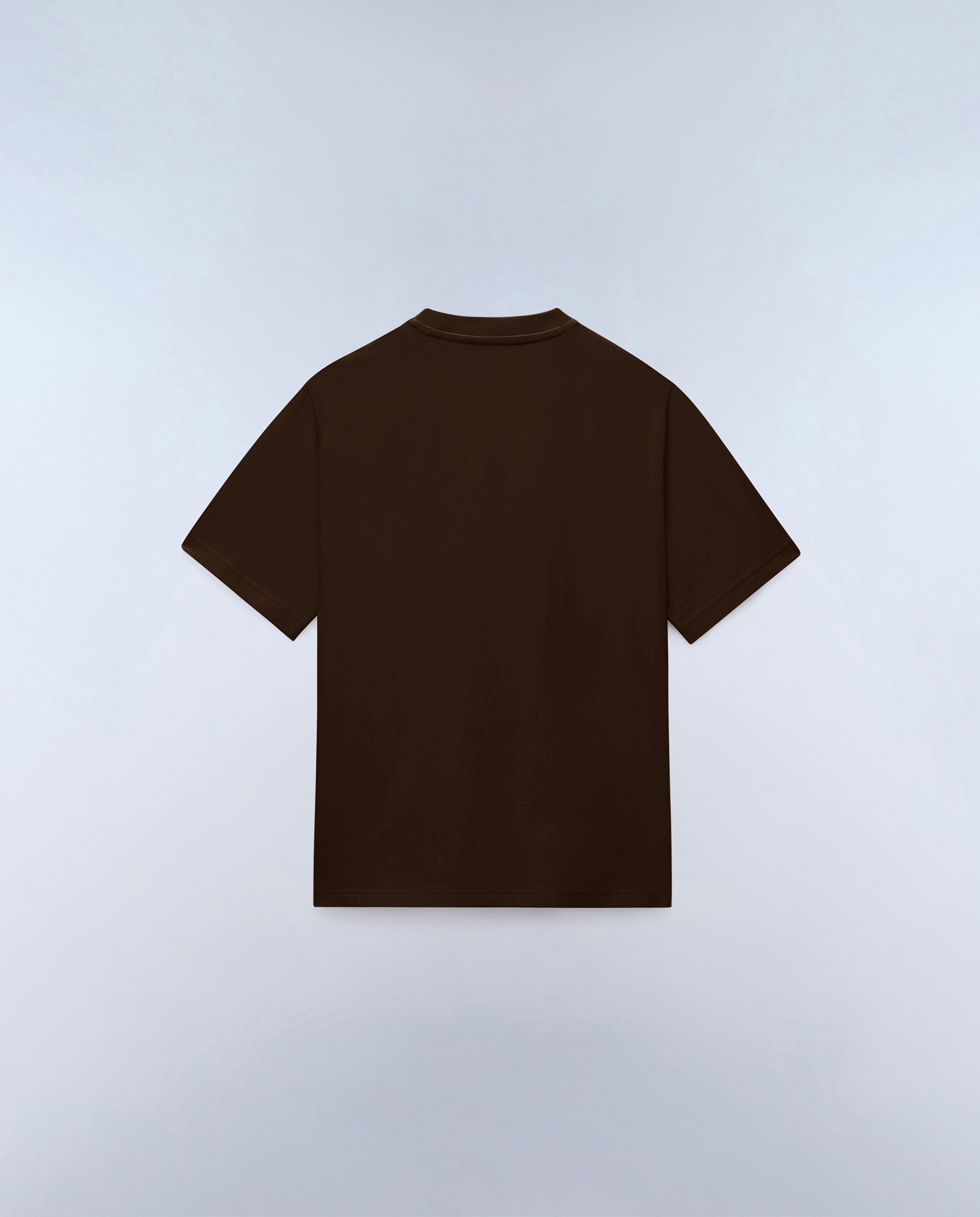 Imagen 4 de Camiseta de algodón de hombre box logo de manga corta - Napapijri - Marrón chocolate Marrón chocolate