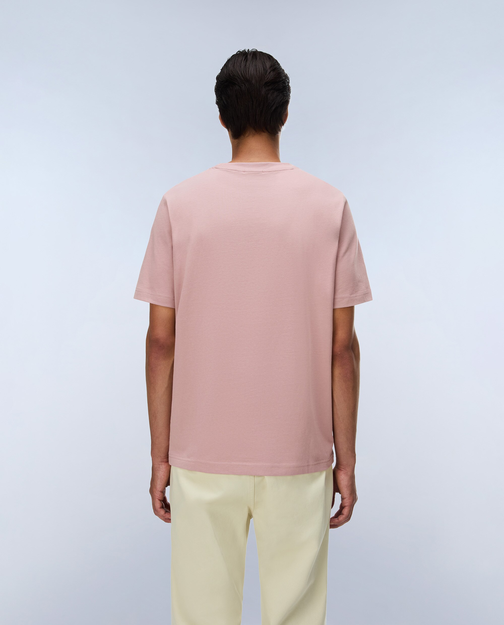 Imagen 3 de Camiseta de algodón de hombre box logo de manga corta - Napapijri - Rosa claro Rosa claro