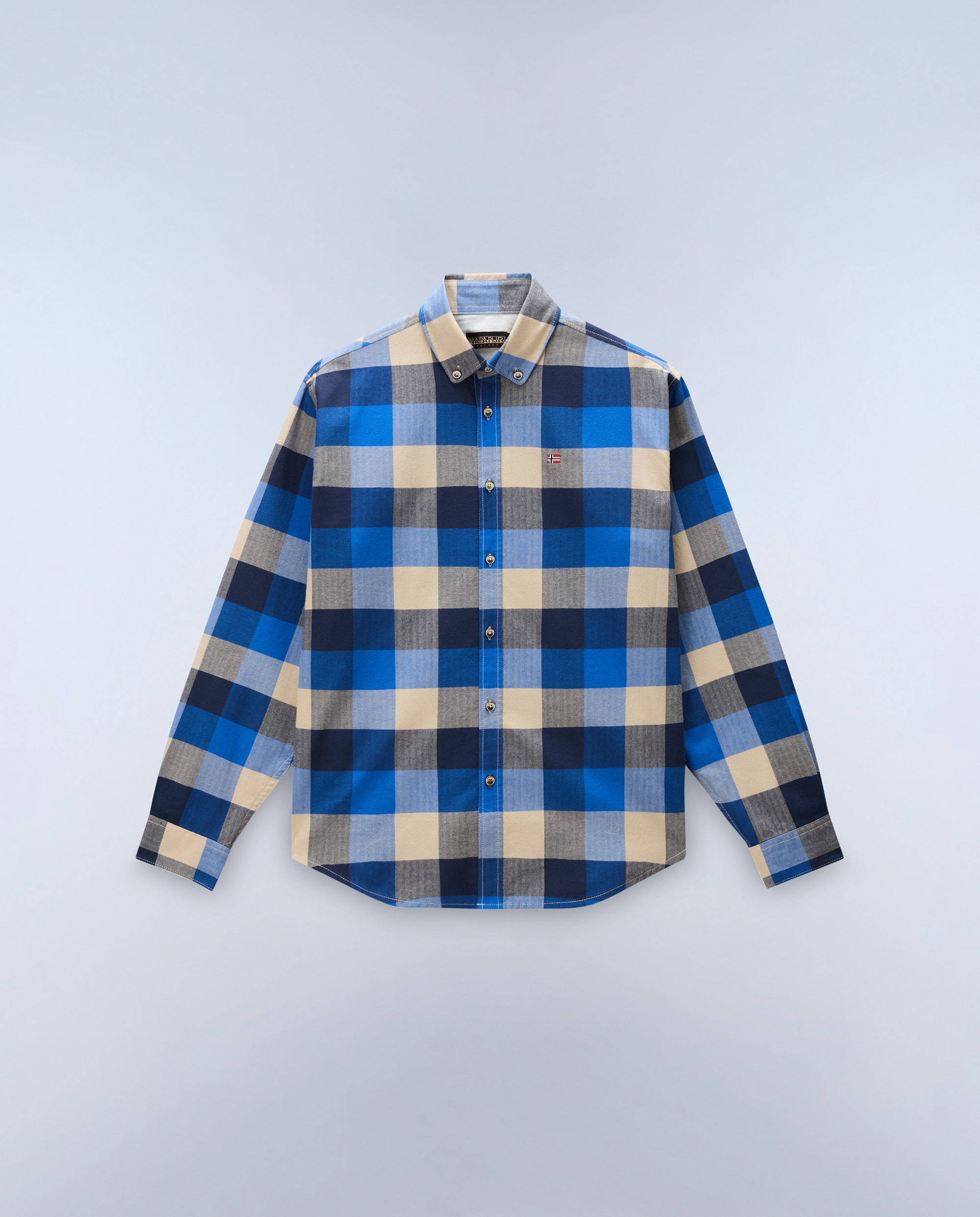 Imagen 5 de Camisa de franela de hombre trekking 3 de corte regular - Napapijri - Azul / Negro Azul / Negro