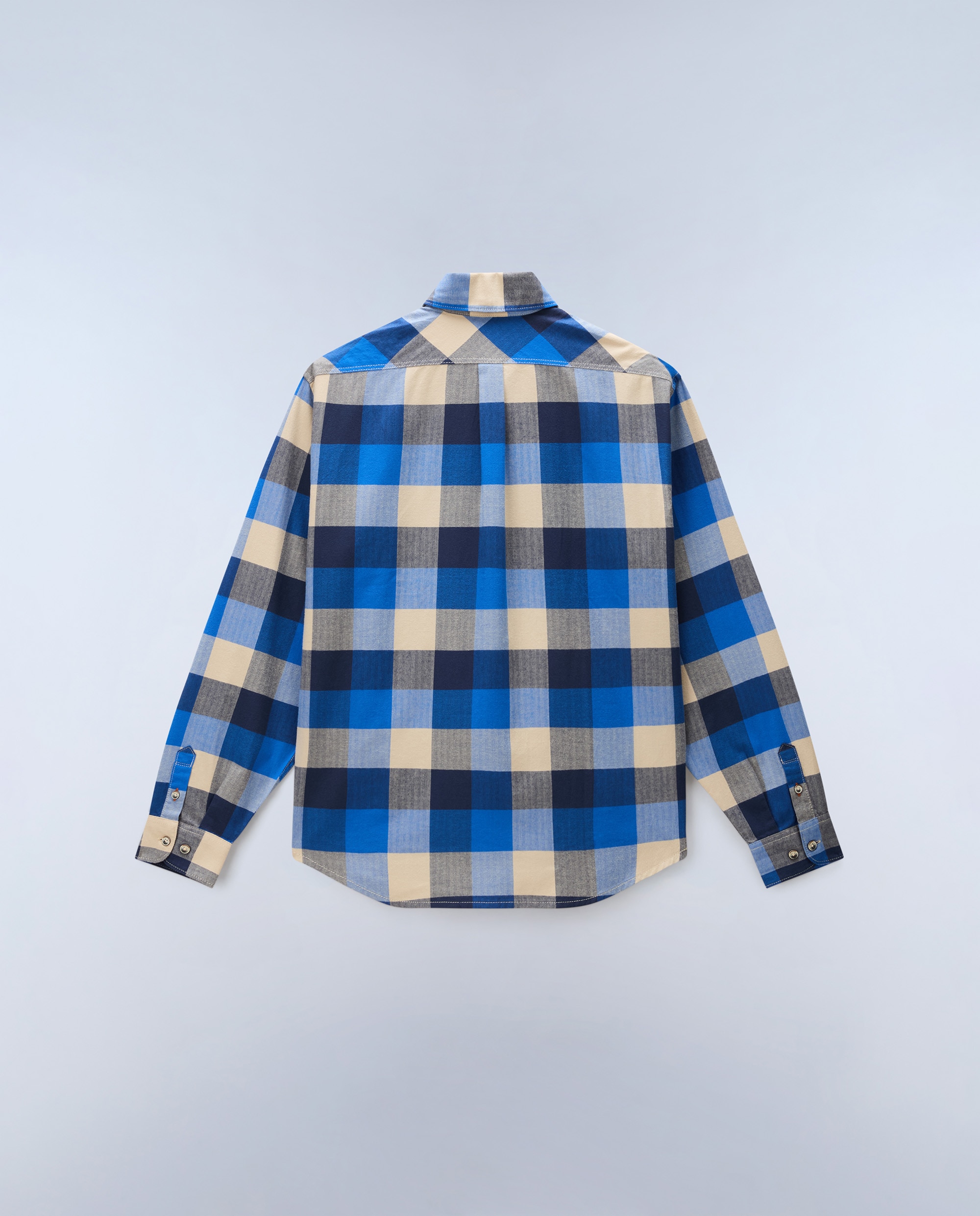 Imagen 4 de Camisa de franela de hombre trekking 3 de corte regular - Napapijri - Azul / Negro Azul / Negro