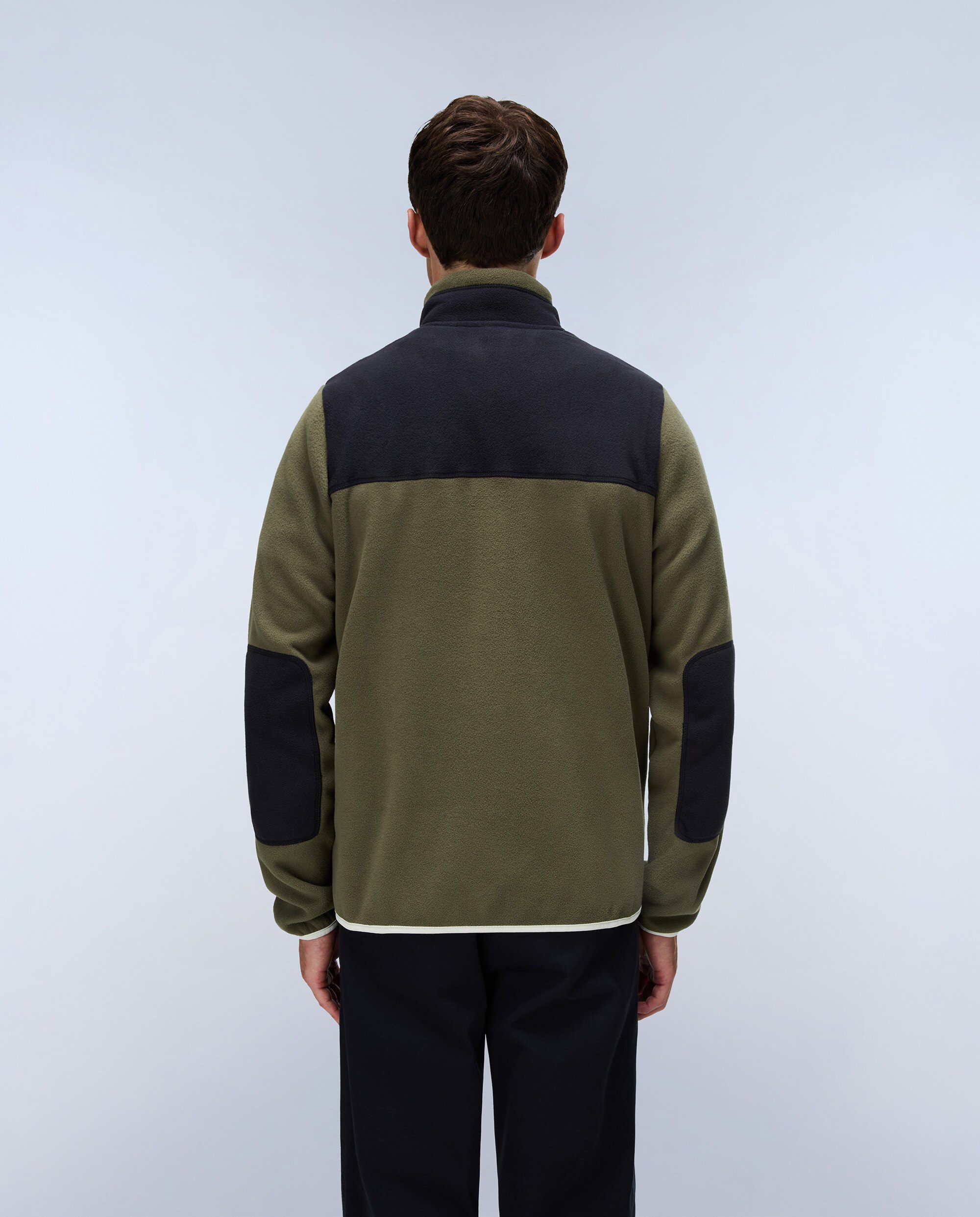 Sudadera de hombre dergana fz de cuello alto y cremallera - Napapijri - Verde Oliva Verde Oliva-4