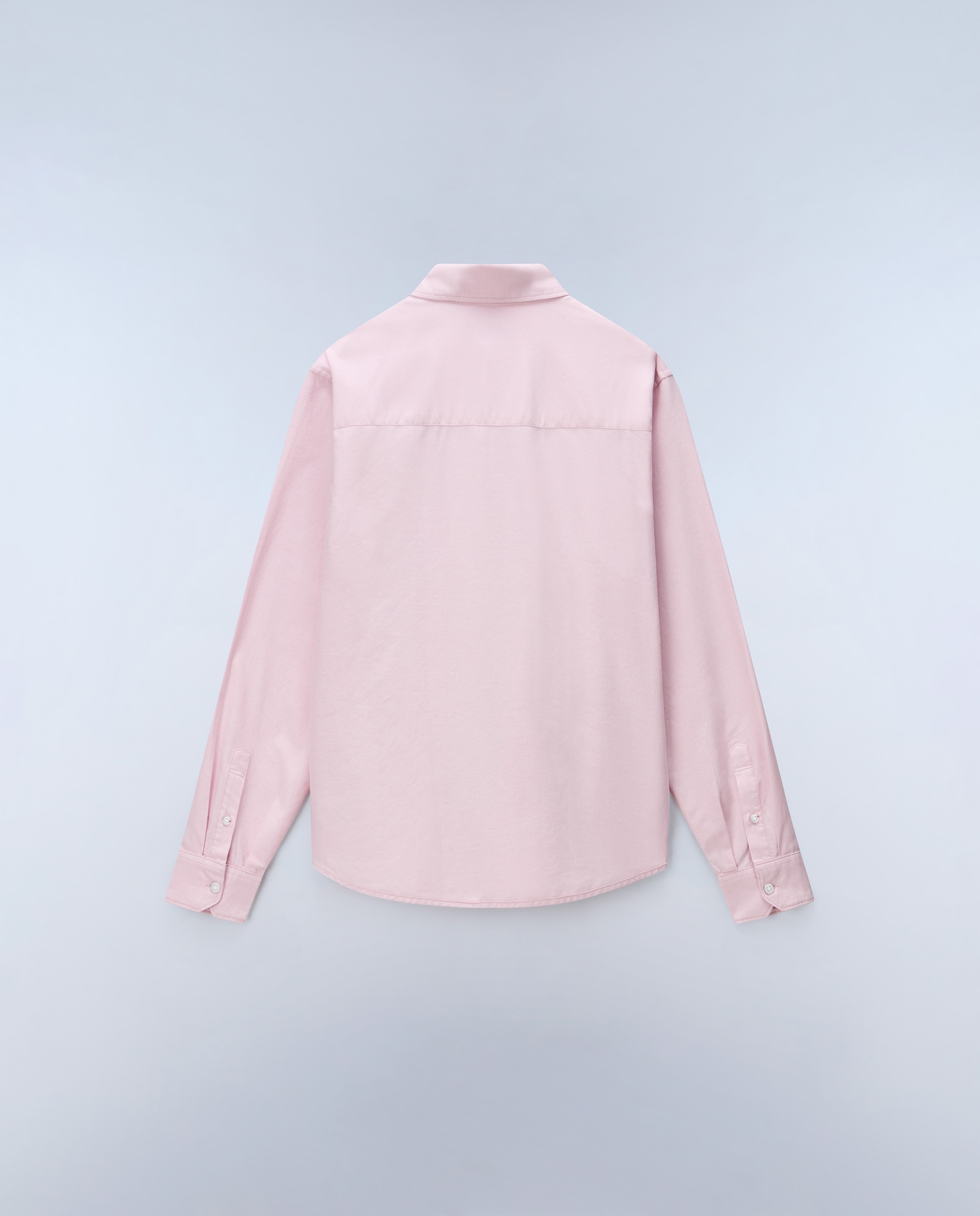 Camisa oxford de algodón de hombre terra de manga larga - Napapijri - Azul celeste Rosa-5