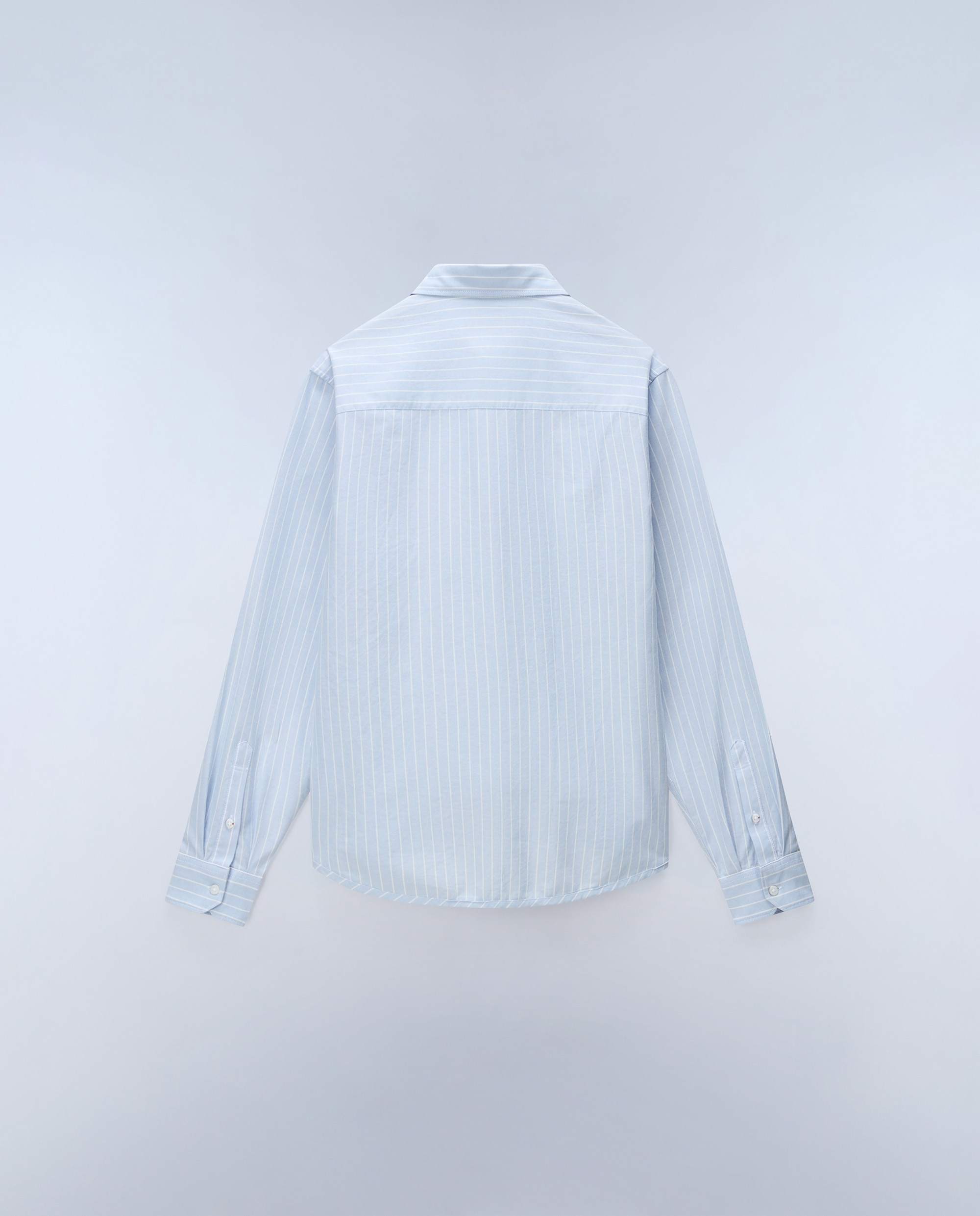 Camisa oxford de algodón de hombre terra de manga larga - Napapijri - Blanco / Azul Blanco / Azul-5
