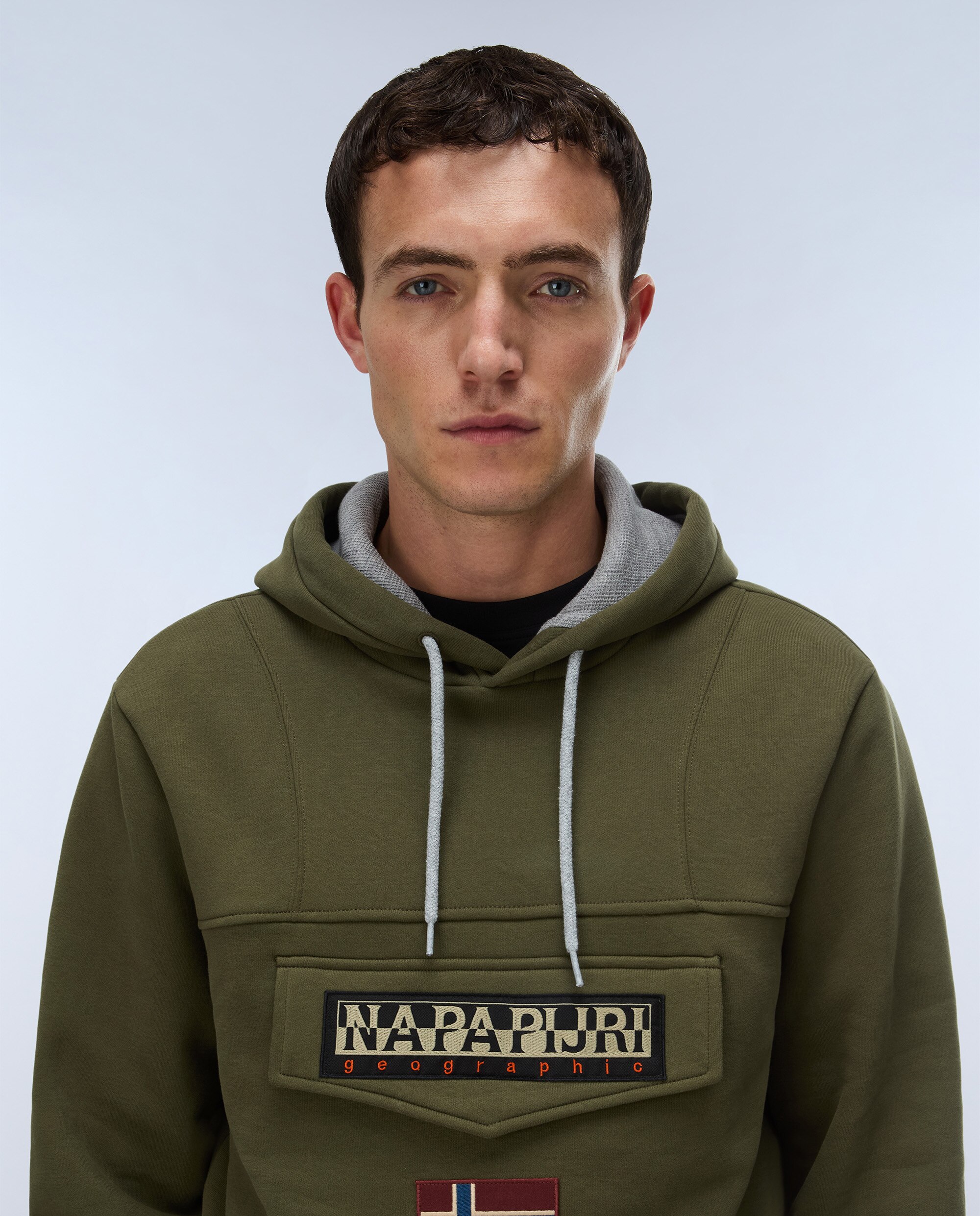 Sudadera de hombre con capucha - Napapijri - Verde Oliva Verde Oliva-2
