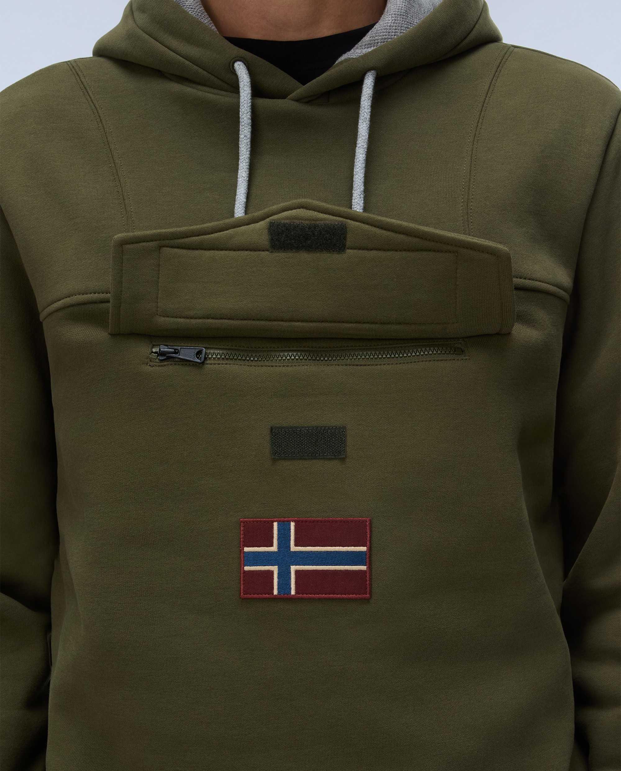 Sudadera de hombre con capucha - Napapijri - Verde Oliva Verde Oliva-4