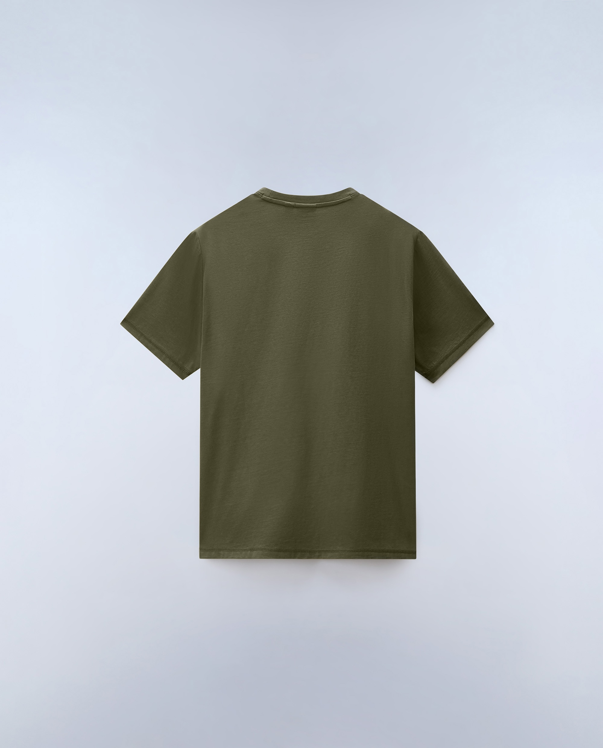 Camiseta de algodón de hombre flag tiki de manga corta - Napapijri - Verde Oliva Verde Oliva-4