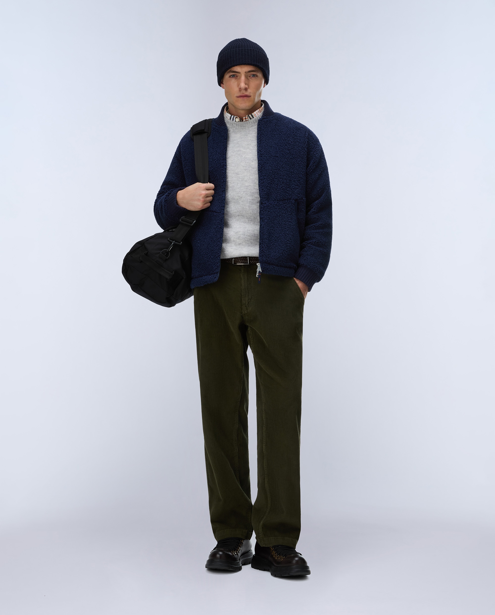 Chino de hombre m-iverna largo de corte relajado - Napapijri - Verde Oliva Verde Oliva-1