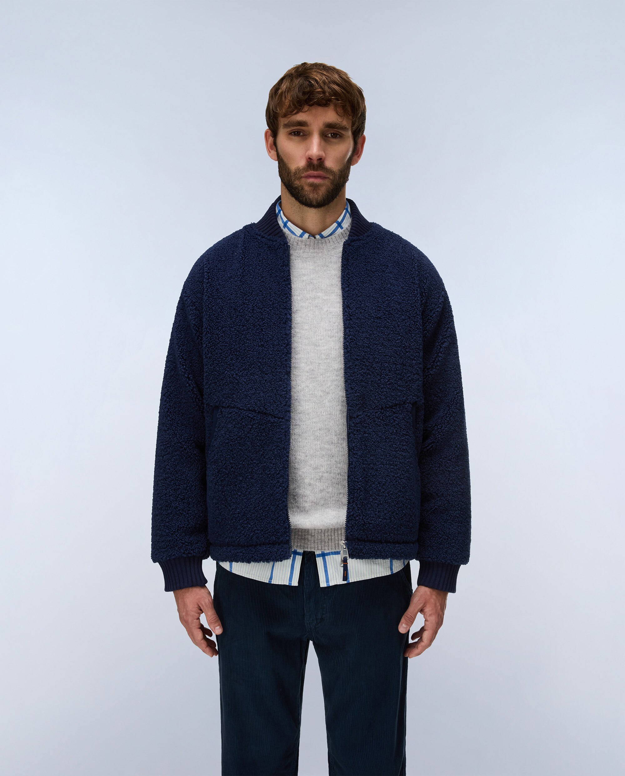 Cazadora bomber de hombre mapu fz con cremallera - Napapijri - Azul Cobalto Azul Cobalto-2
