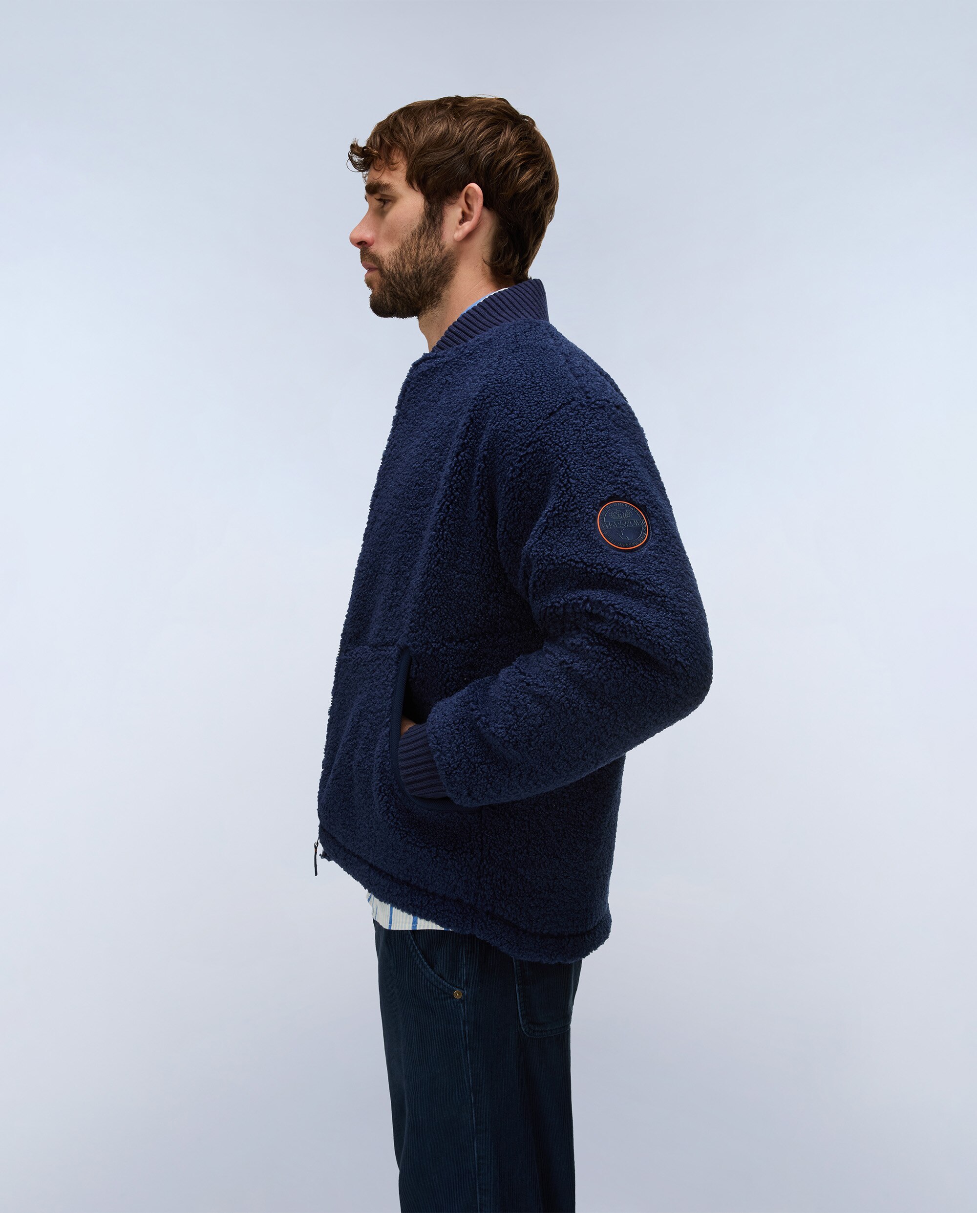 Cazadora bomber de hombre mapu fz con cremallera - Napapijri - Azul Cobalto Azul Cobalto-4