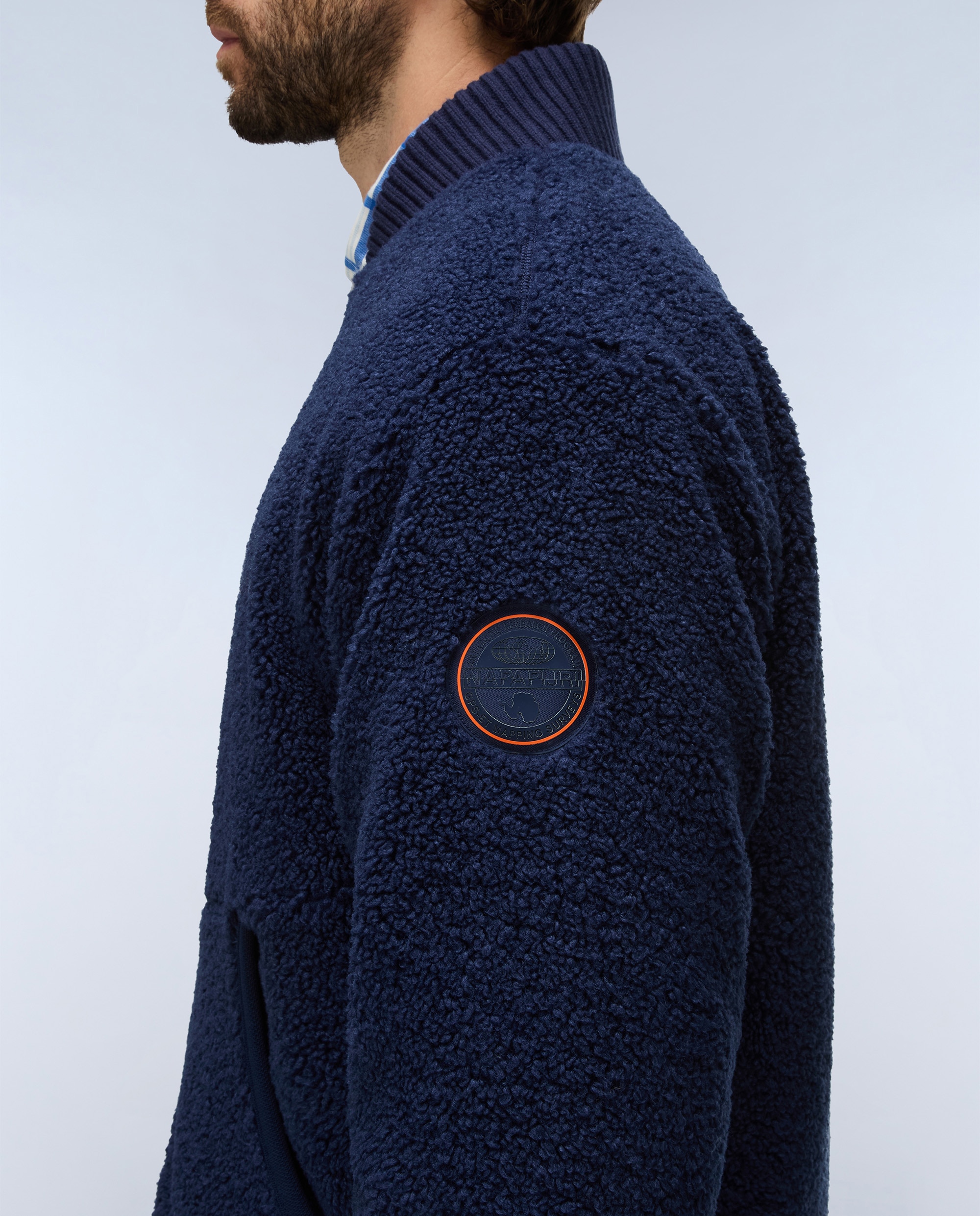 Cazadora bomber de hombre mapu fz con cremallera - Napapijri - Azul Cobalto Azul Cobalto-6