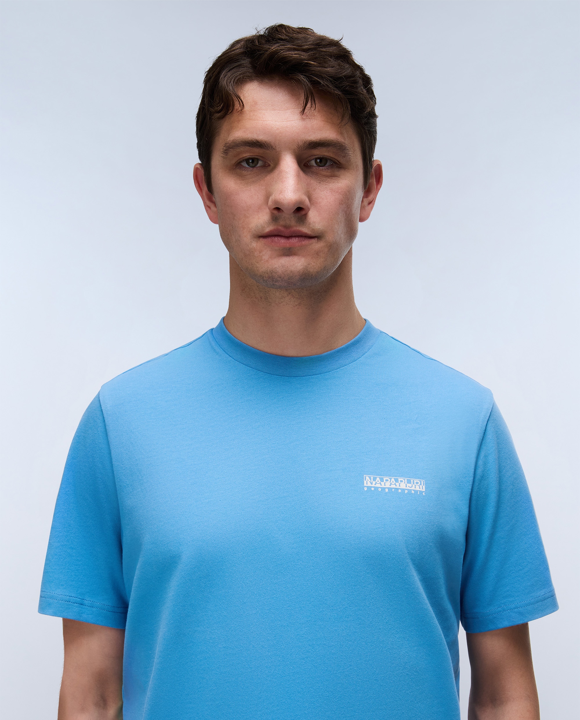Camiseta de hombre tee de manga corta - Napapijri - Azul grisáceo Azul grisáceo-2