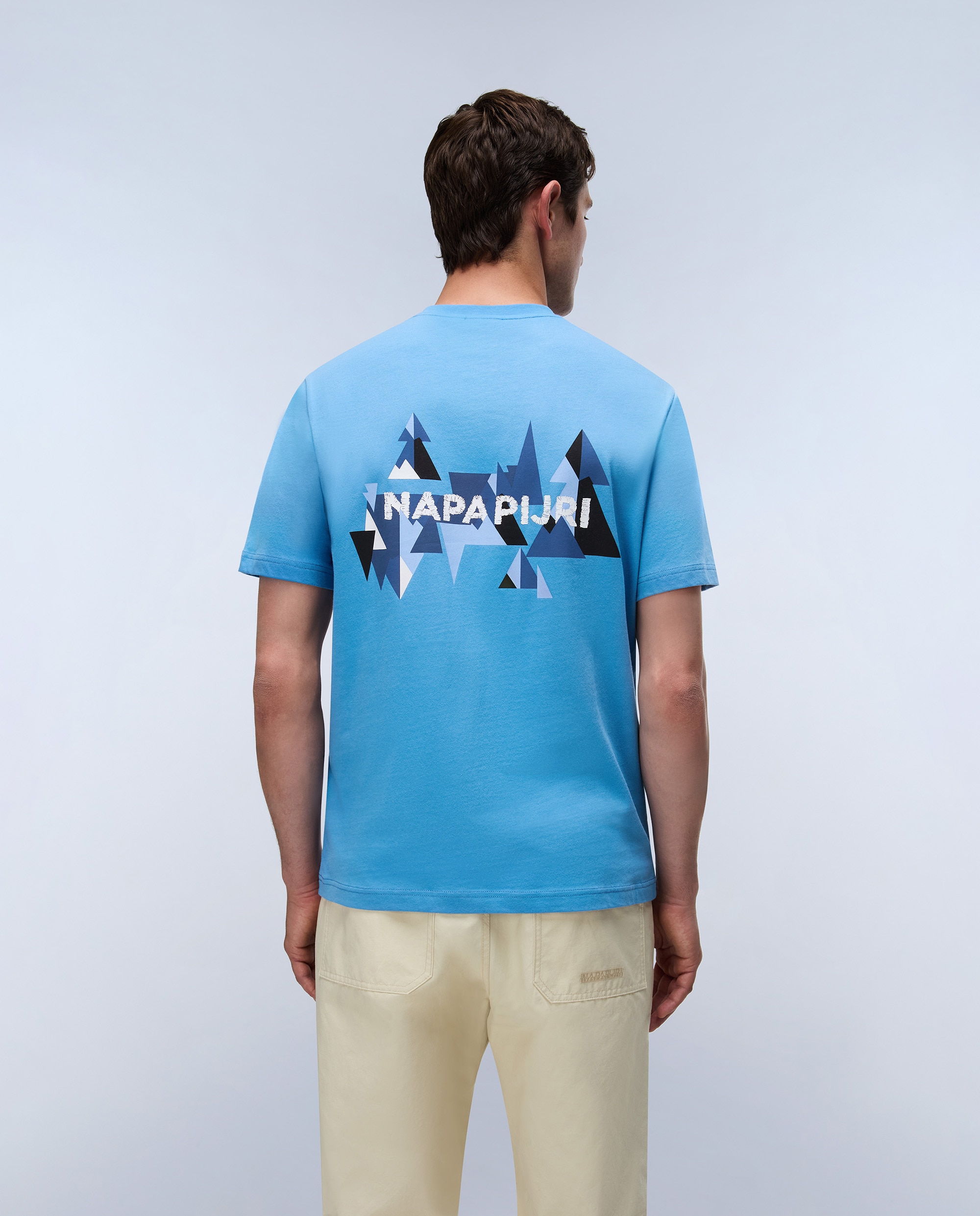 Camiseta de hombre tee de manga corta - Napapijri - Azul grisáceo Azul grisáceo-3