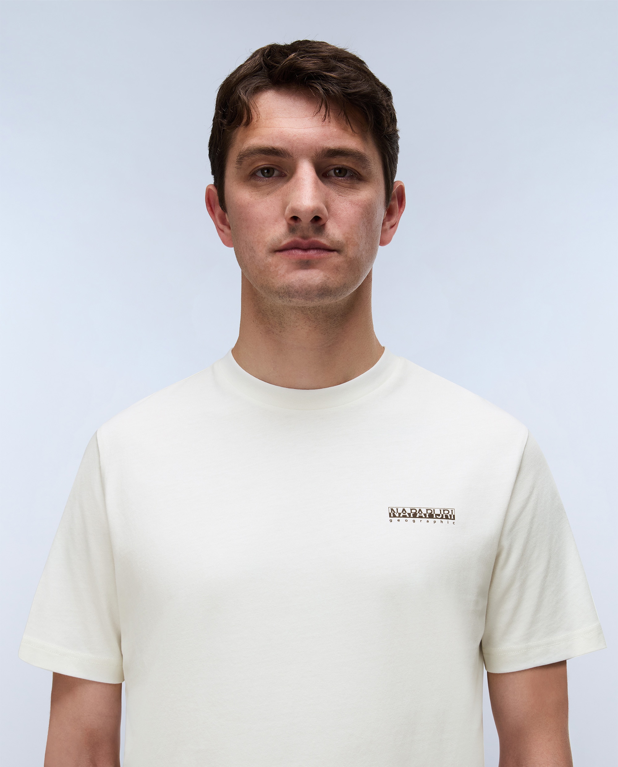 Camiseta de hombre tee de manga corta - Napapijri - Beige Beige-2