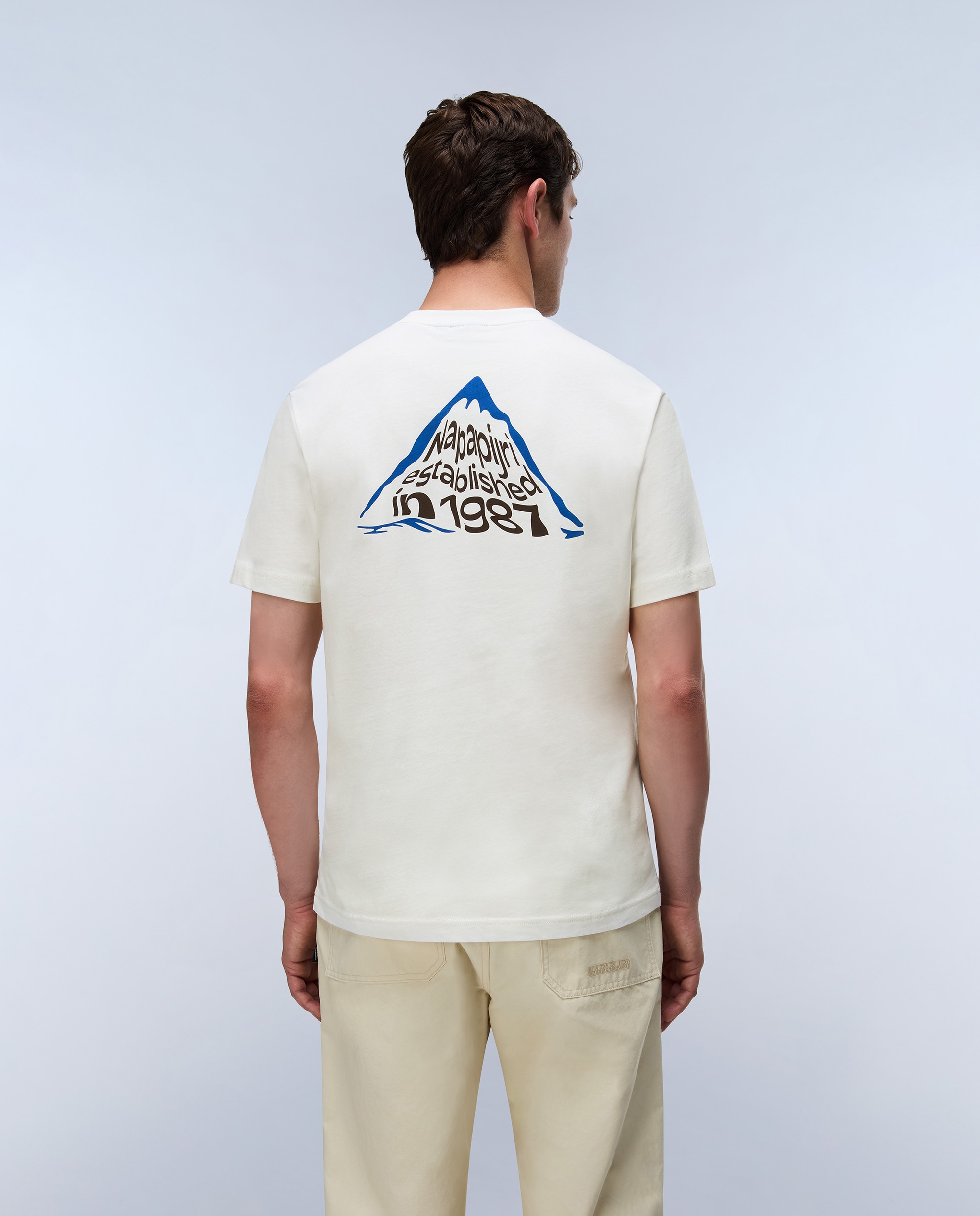 Camiseta de hombre tee de manga corta - Napapijri - Beige Beige-3