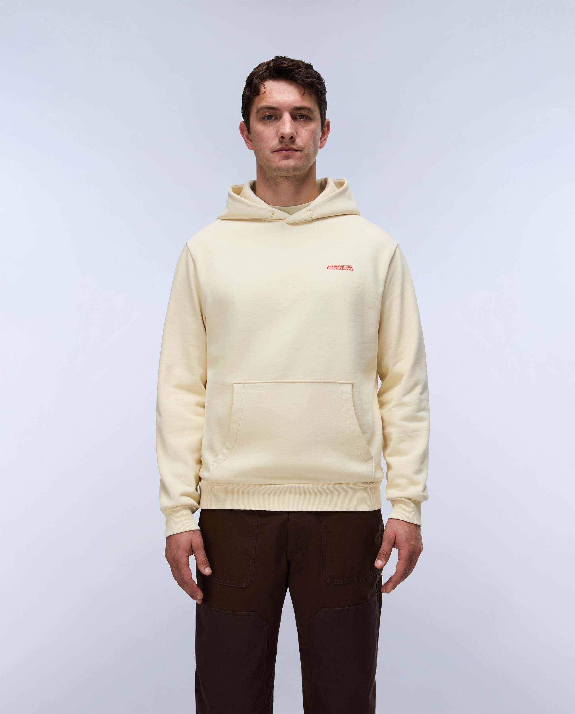 Sudadera de hombre sweat h con capucha - Napapijri - Crema Crema-2