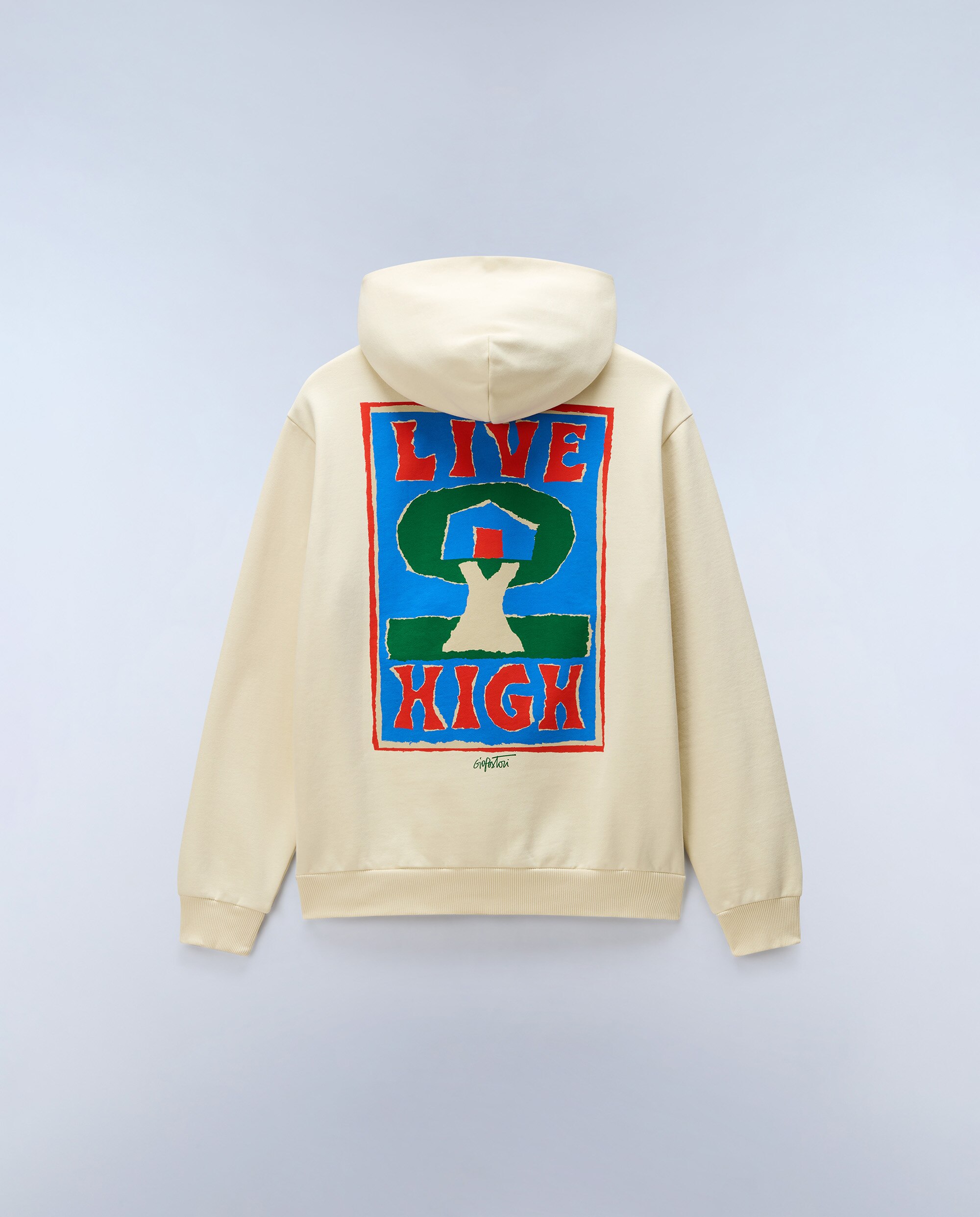 Sudadera de hombre sweat h con capucha - Napapijri - Crema Crema-6