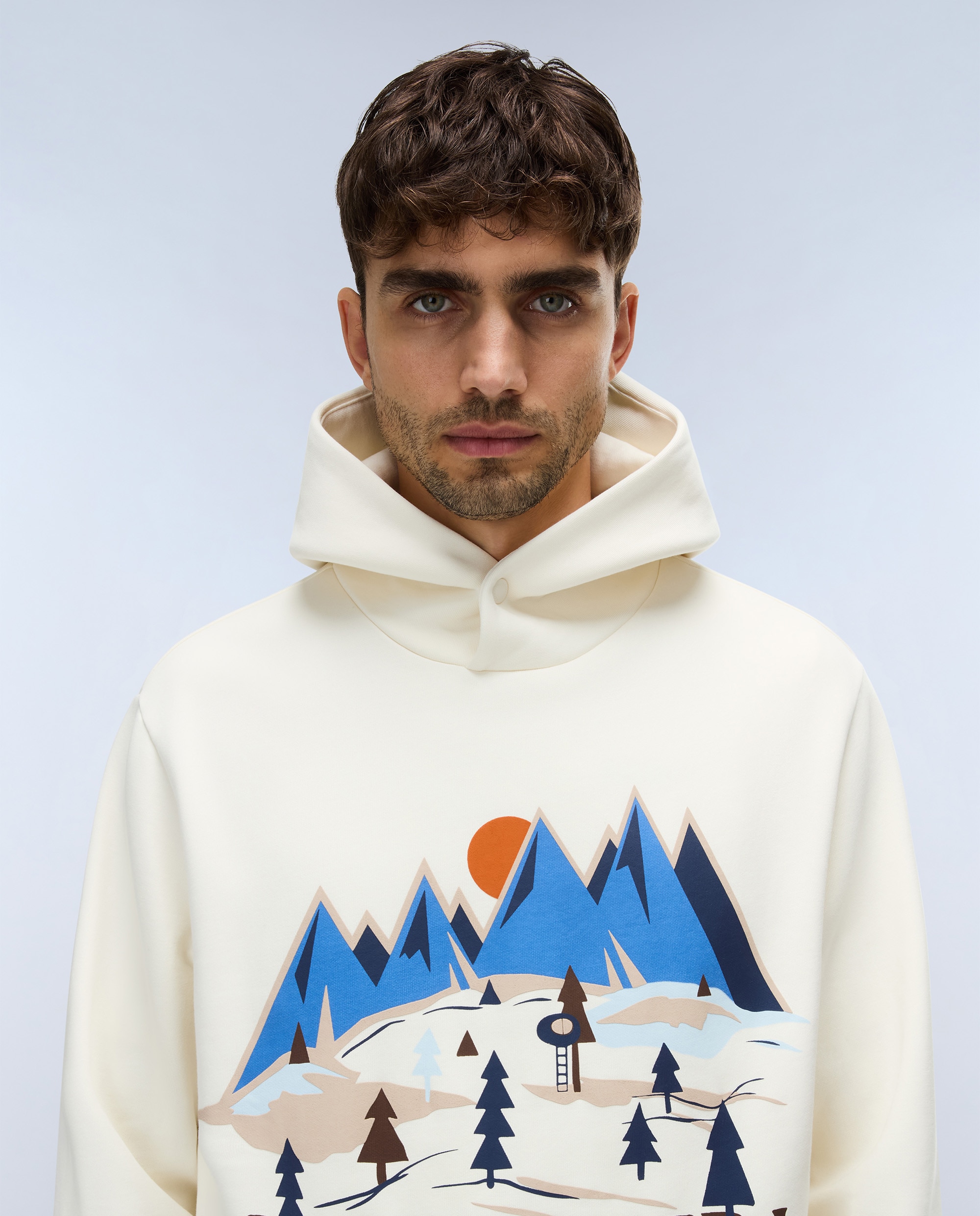 Sudadera de hombre sweat con capucha - Napapijri - Naranja Naranja-2