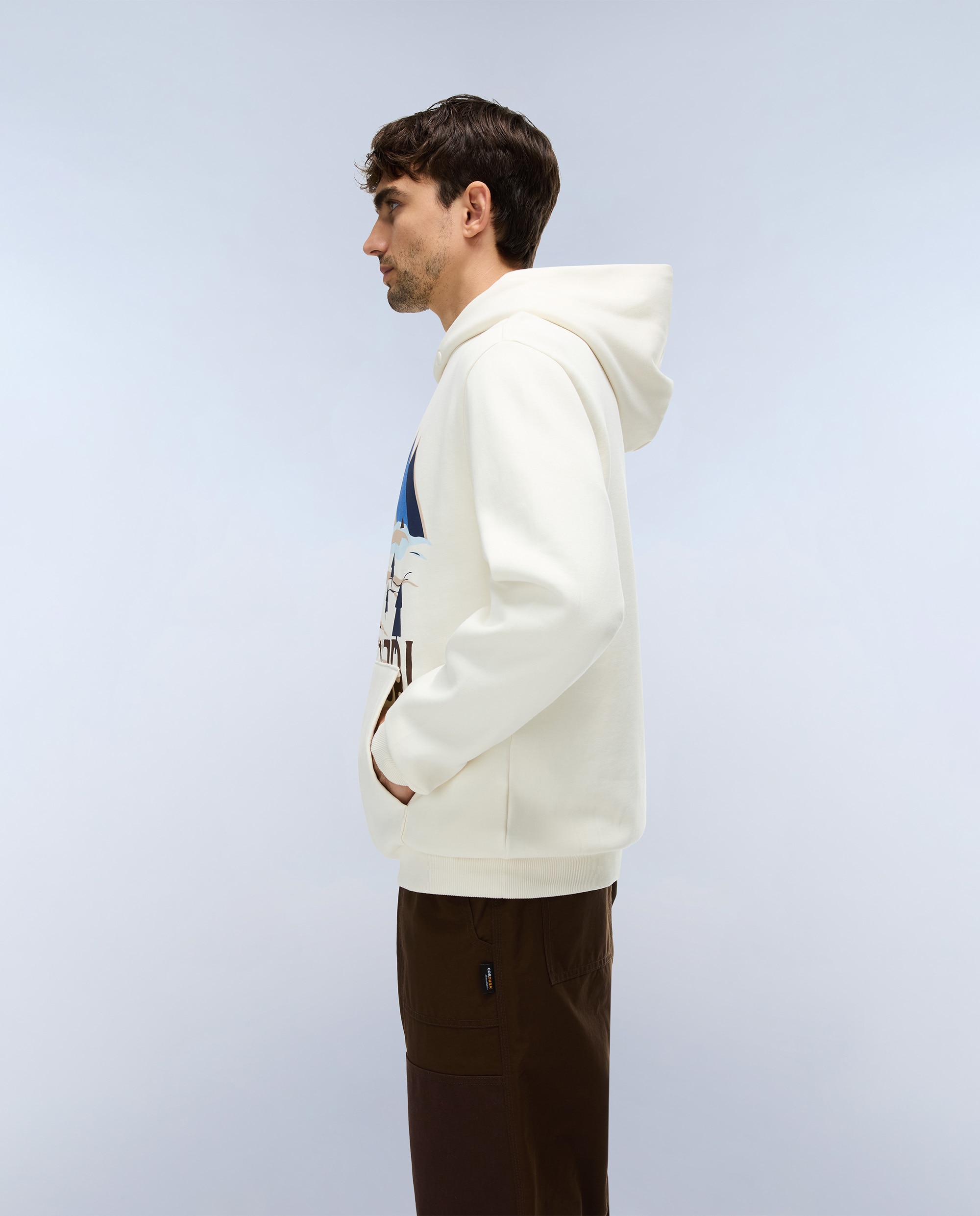 Sudadera de hombre sweat con capucha - Napapijri - Naranja Naranja-4