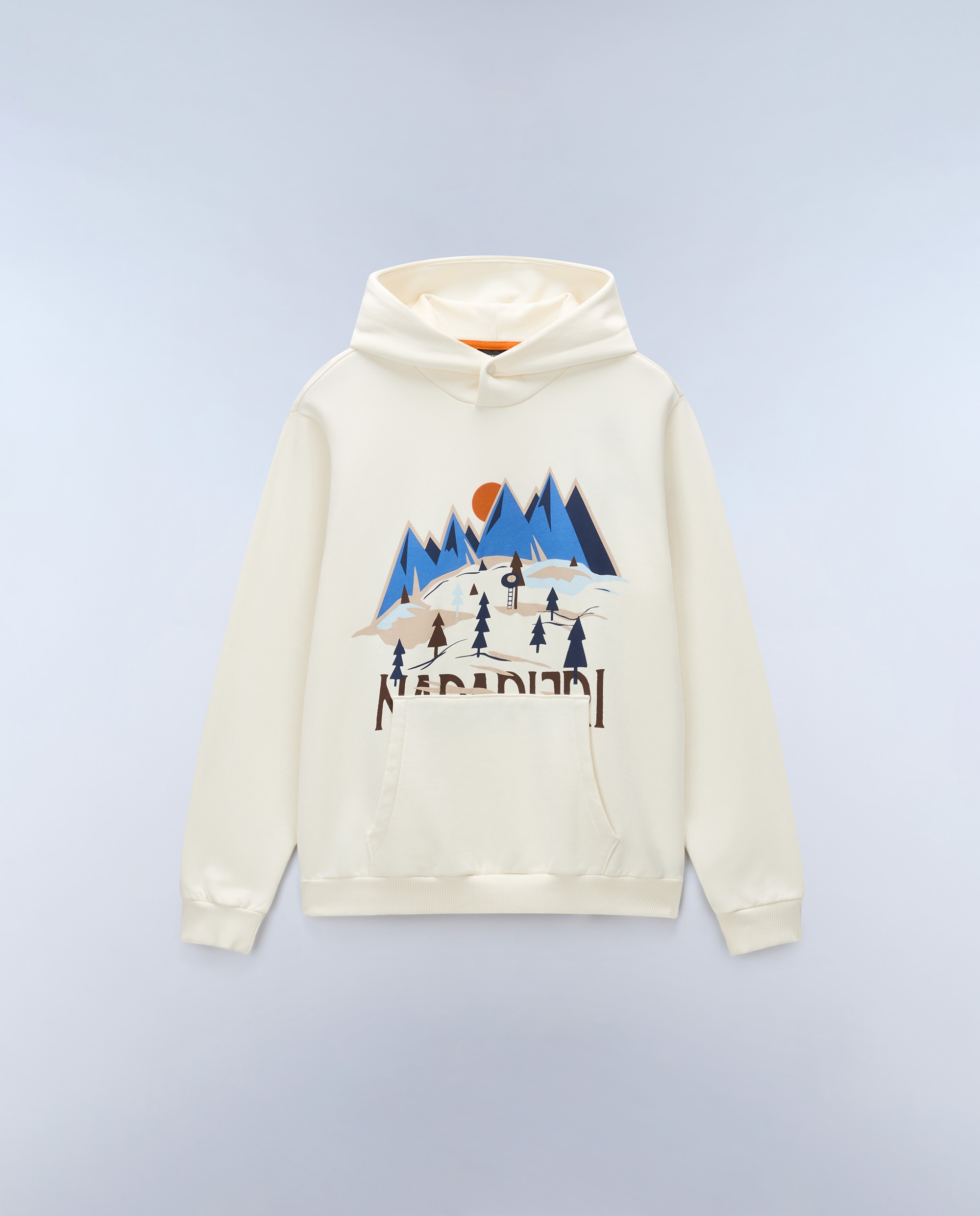 Sudadera de hombre sweat con capucha - Napapijri - Naranja Naranja-6