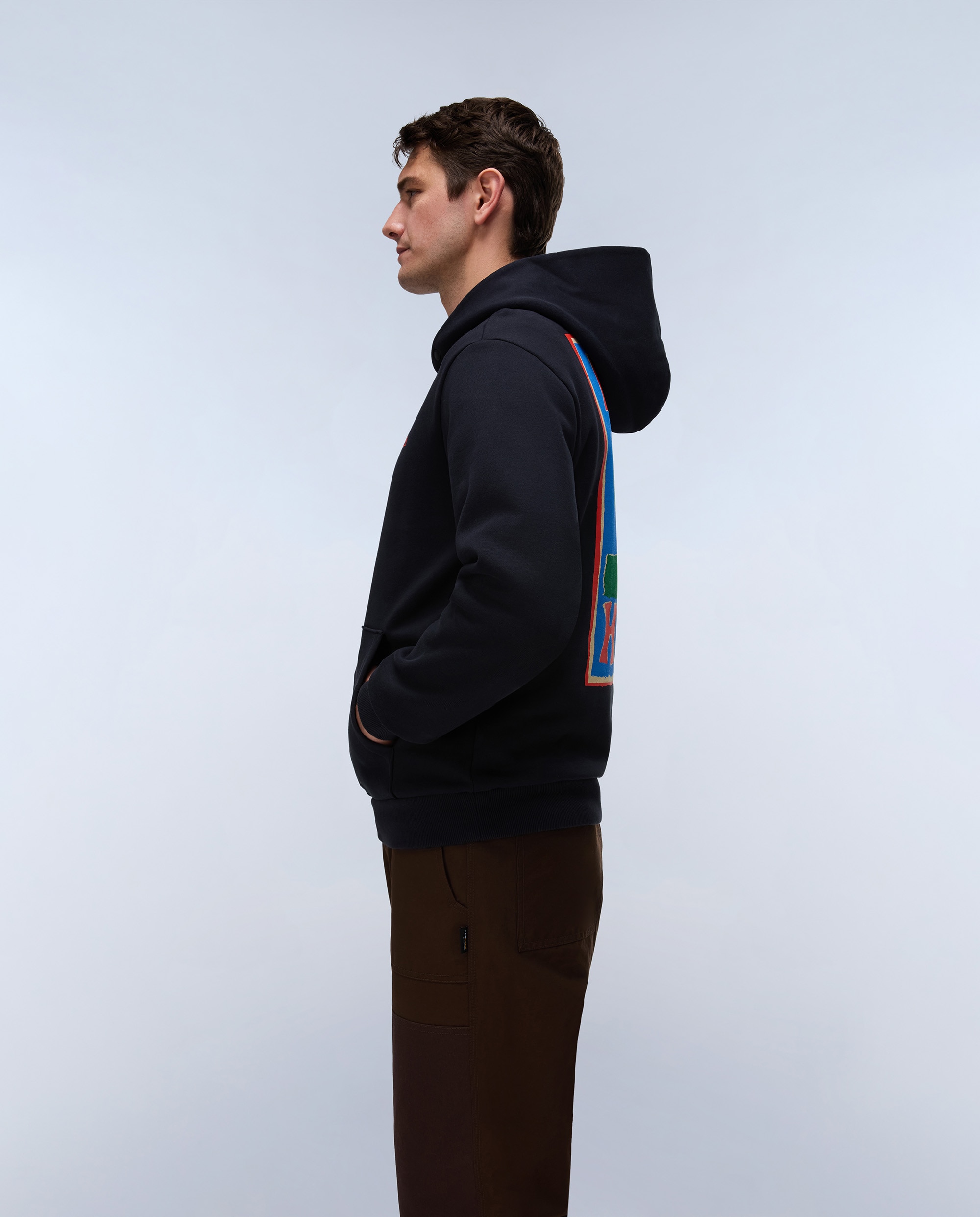 Sudadera de hombre sweat h con capucha - Napapijri - Negro Negro-3