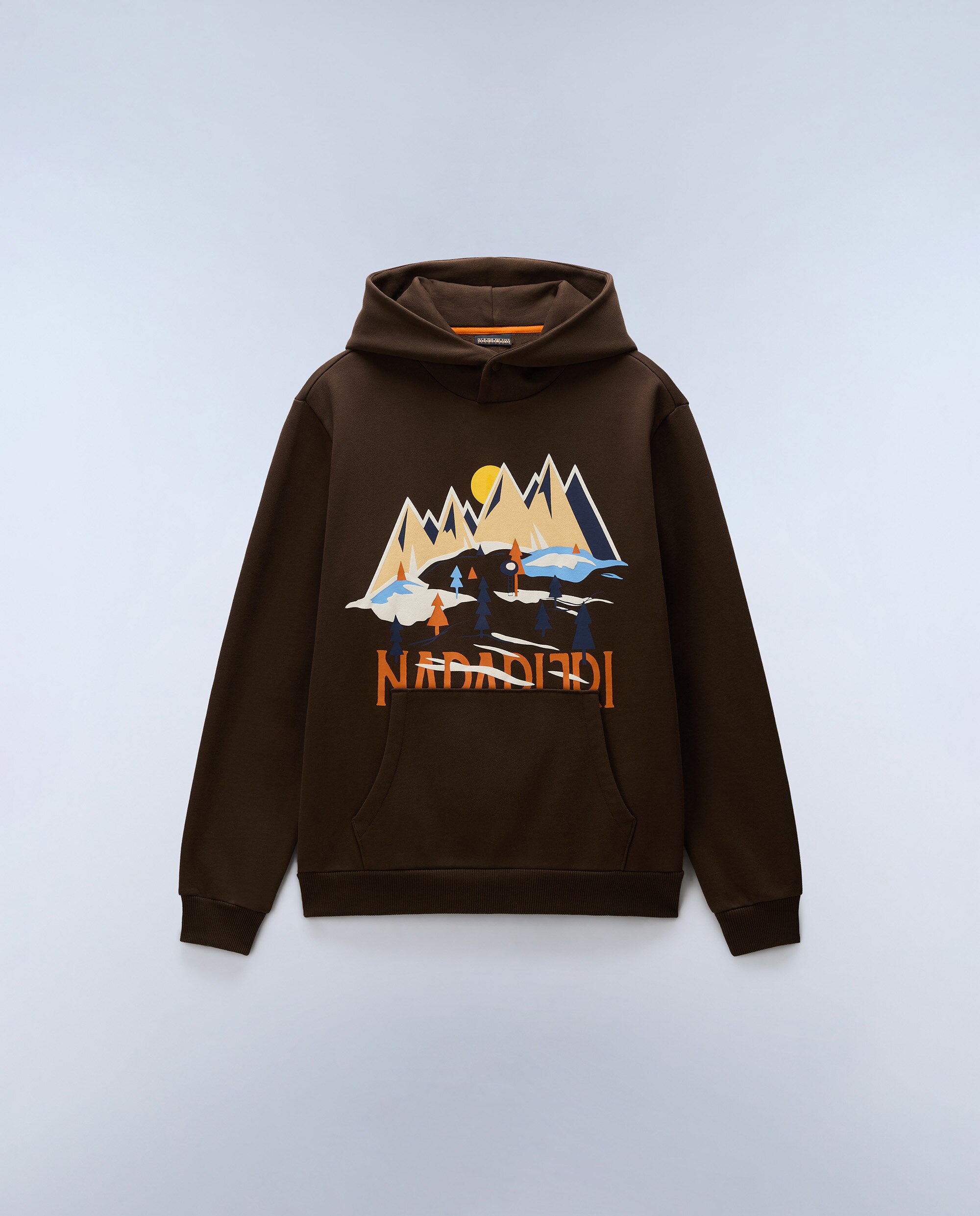 Sudadera de hombre sweat h con capucha - Napapijri - Marrón chocolate Marrón chocolate-6