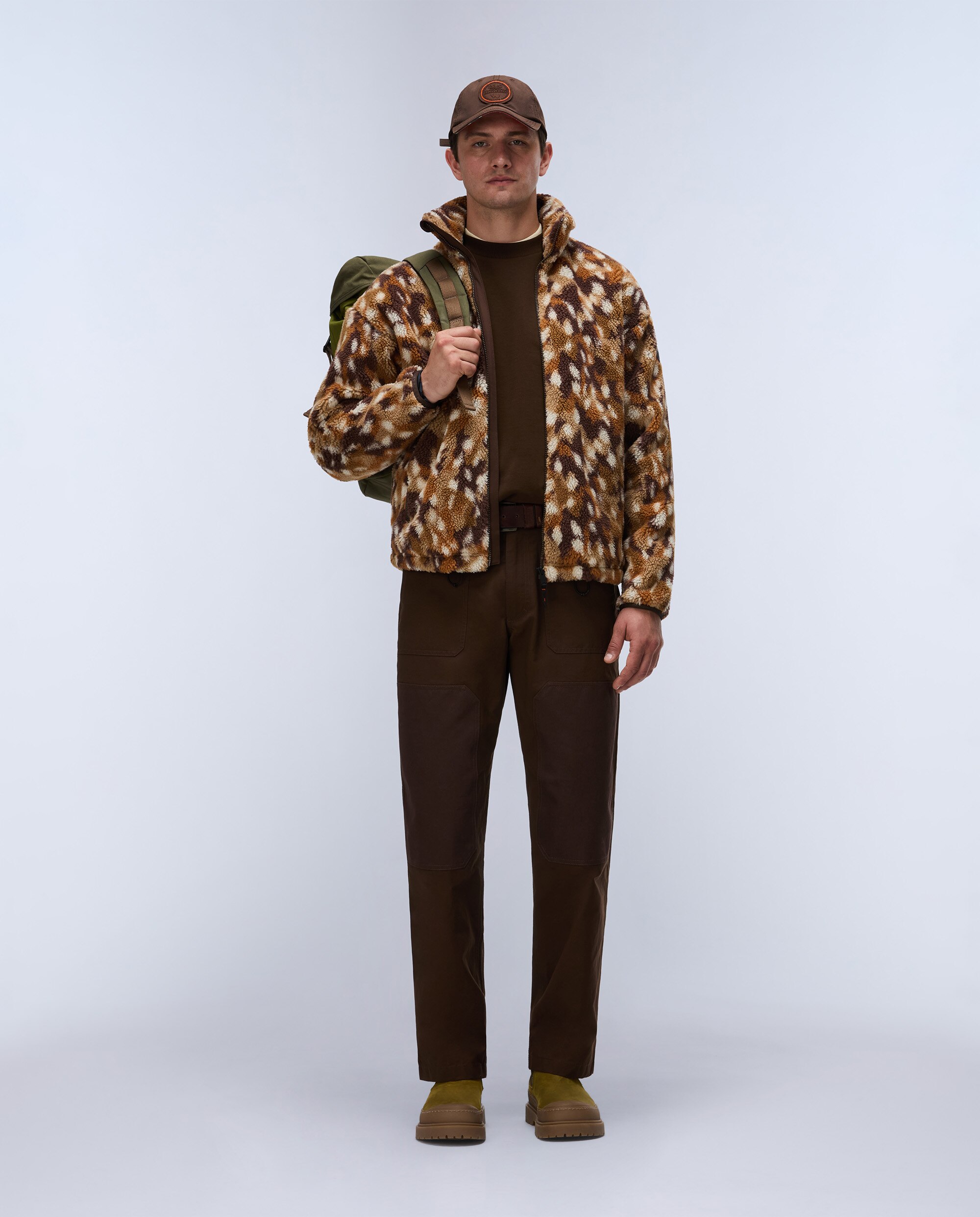 Imagen 0 de Sudadera de felpa de hombre fleece fz estampada con cremallera Multicolor