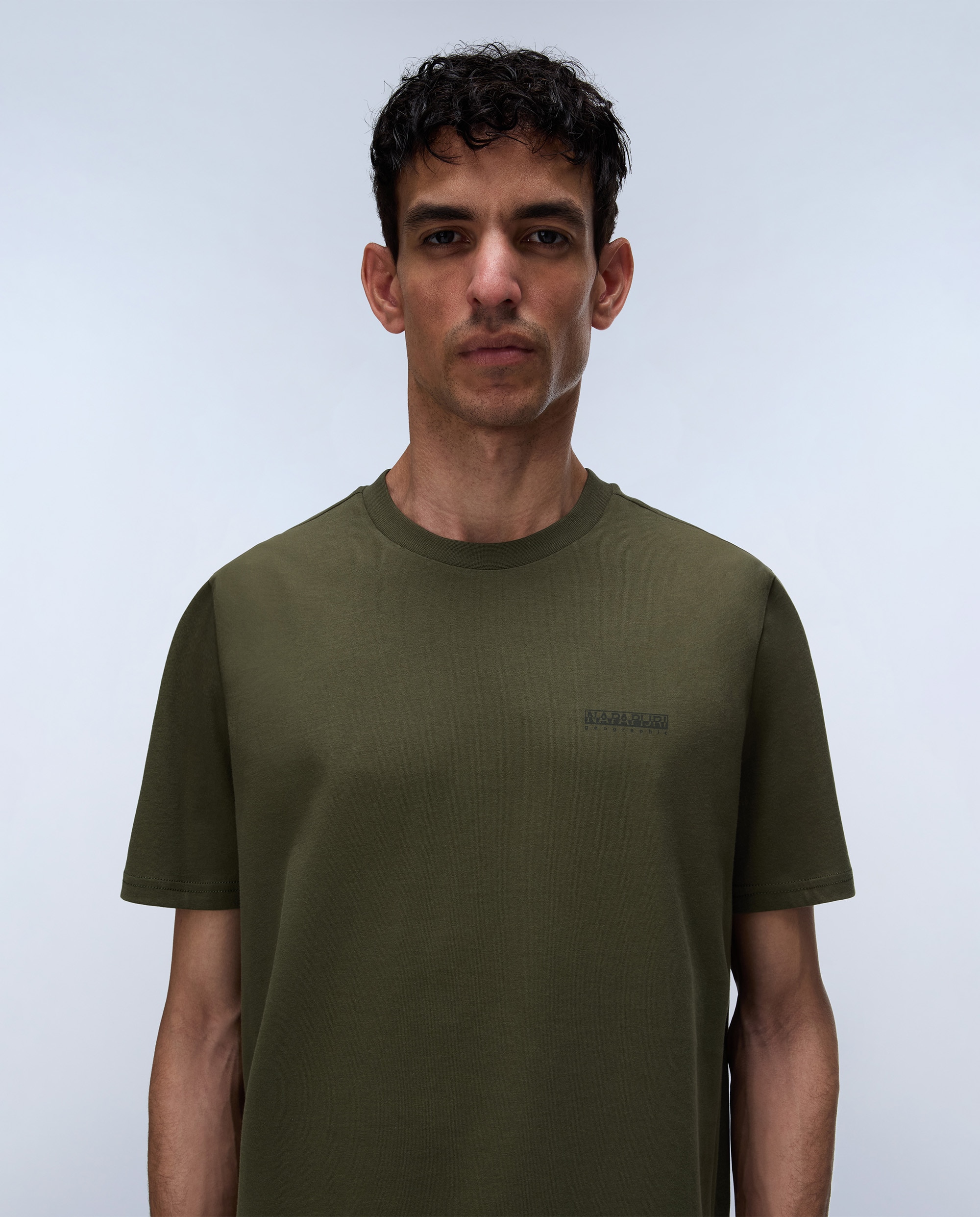 Imagen 0 de Camiseta de hombre yourte con logo delantero y trasero de manga corta Verde Oliva