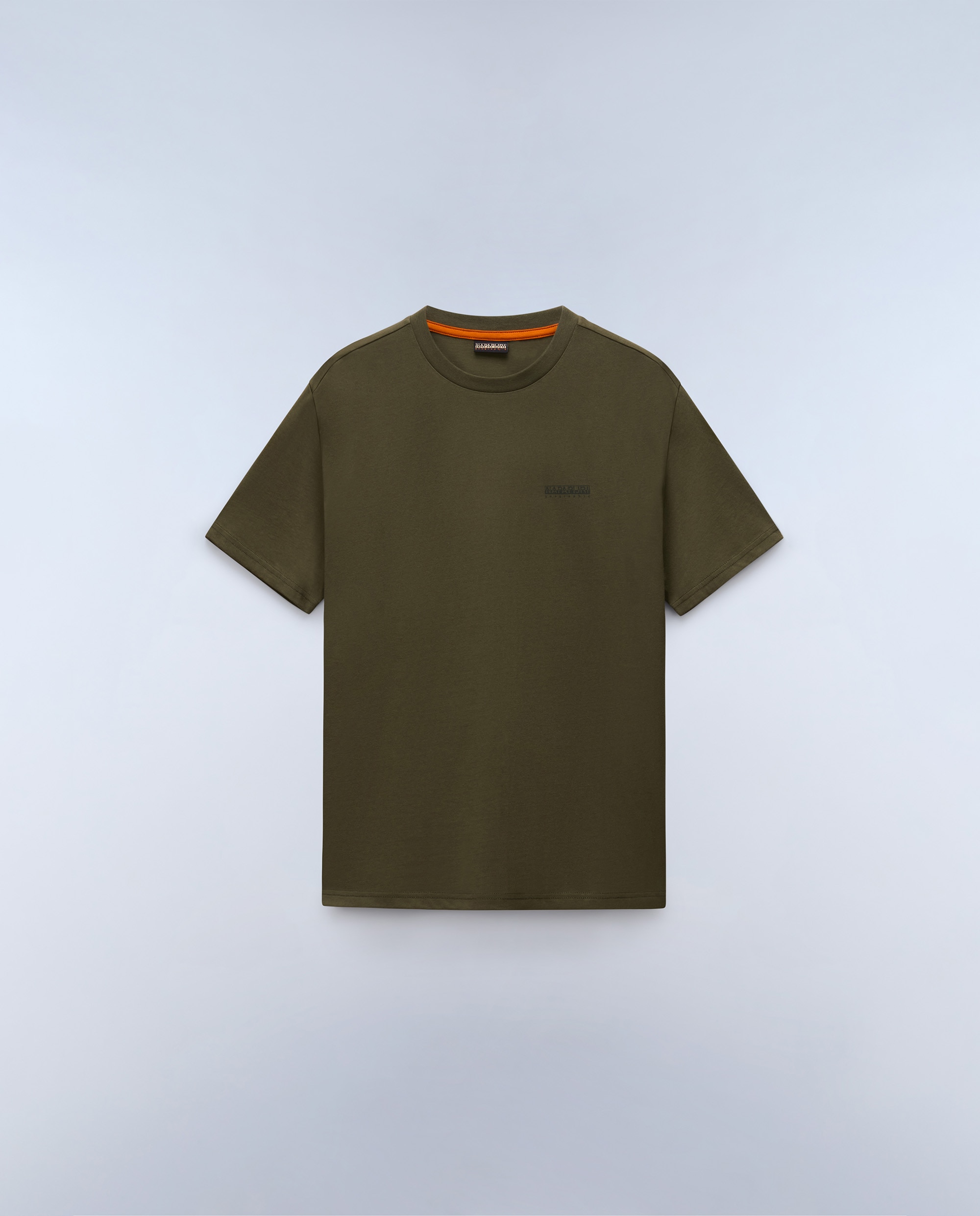 Imagen 5 de Camiseta de hombre yourte con logo delantero y trasero de manga corta - Napapijri - Verde Oliva Verde Oliva